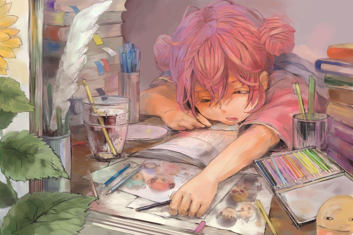 Adri0117 Book Art Anime - Drawing 4 and painted with watercolor - Wattpad