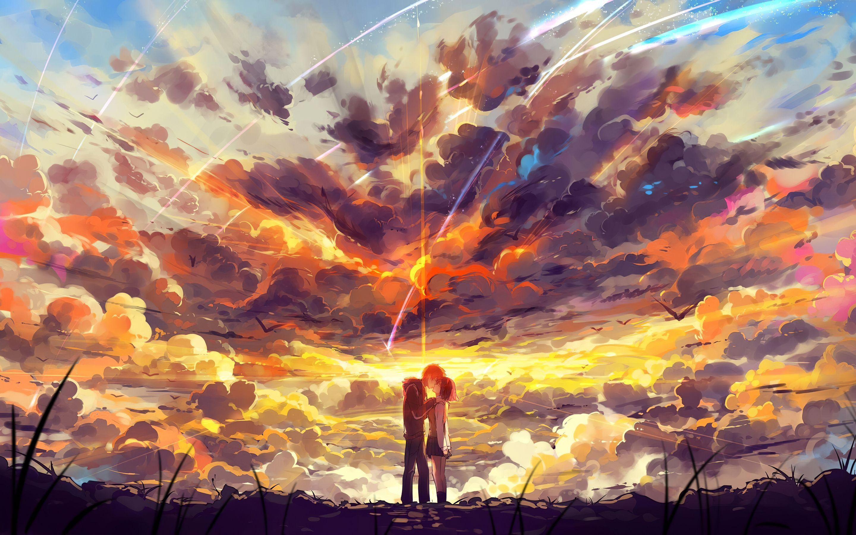2880x1800 Kimi No Nawa Anime Couple 5k Macbook Pro Retina HD 4k Wallpaper, Image, Background, Photo and Picture