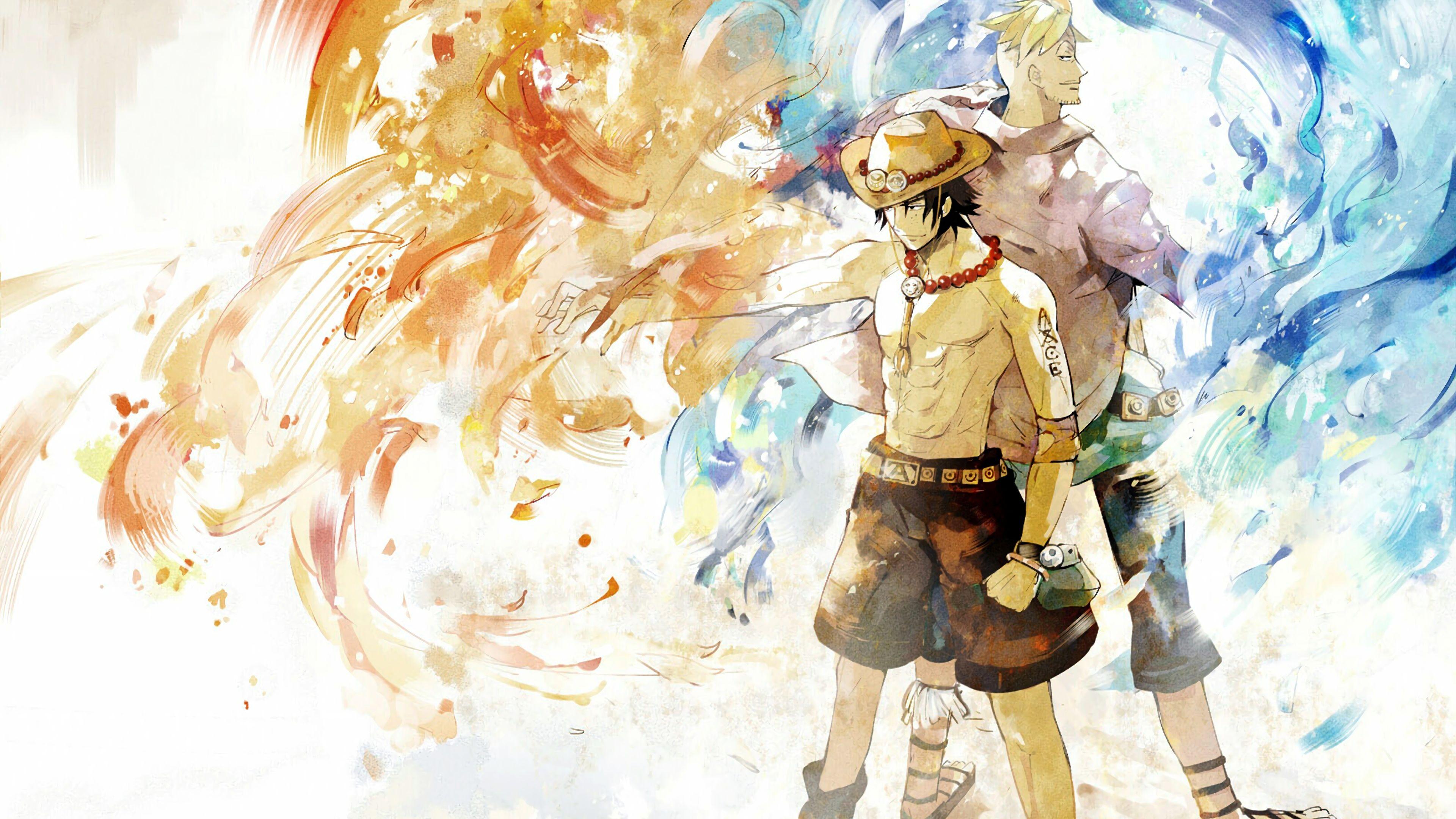 3840x2160 3840x2160 Pirate, Marco (One Piece), Fire, Anime, Portgas D. Ace, One Piece wallpaper JPG. Mocah.org HD Desktop Wallpaper