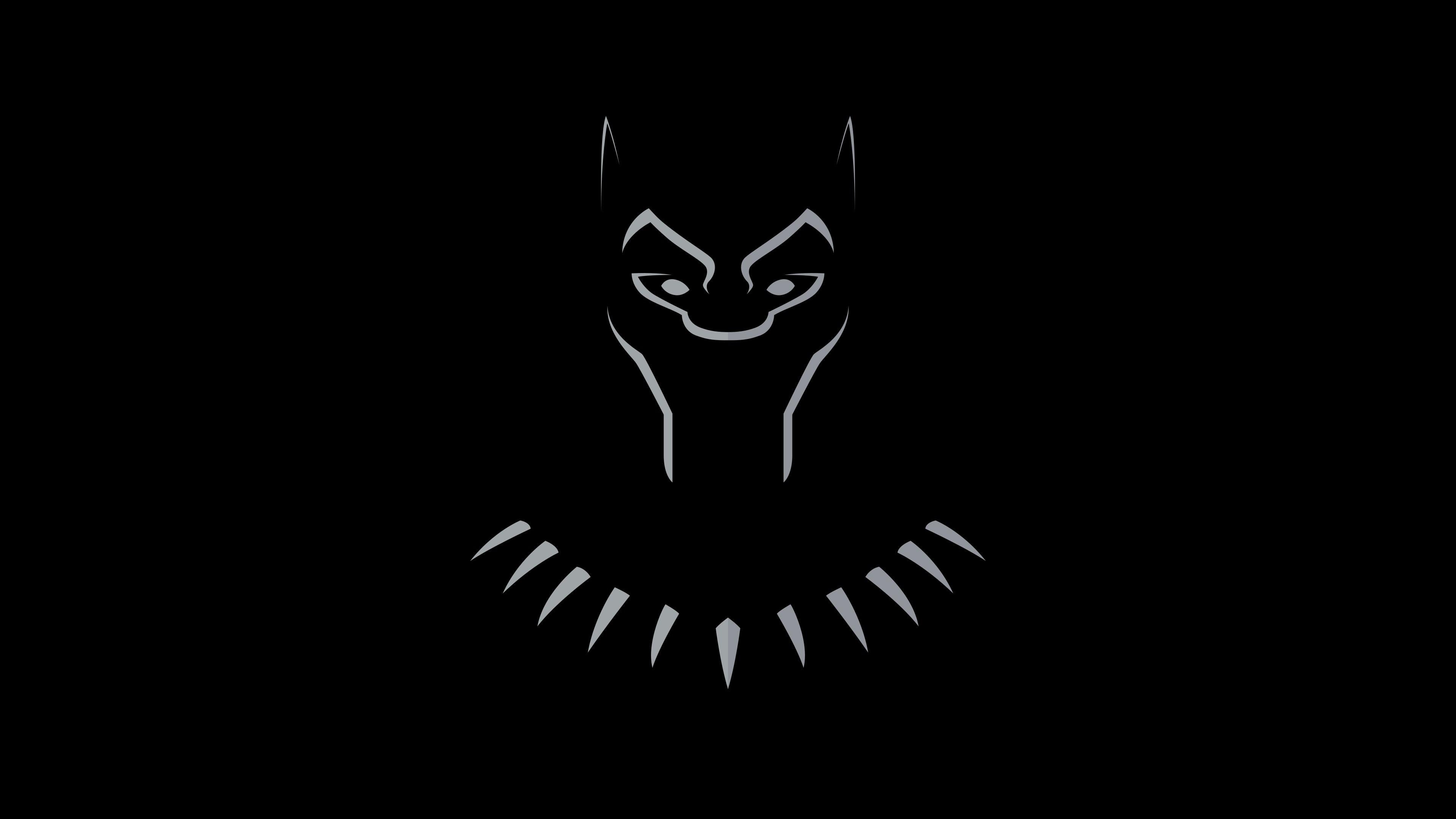 3840x2160 Black Panther Flat Digital Art Wallpaper, HD Minimalist 4K Wallpaper, Image, Photo and Background