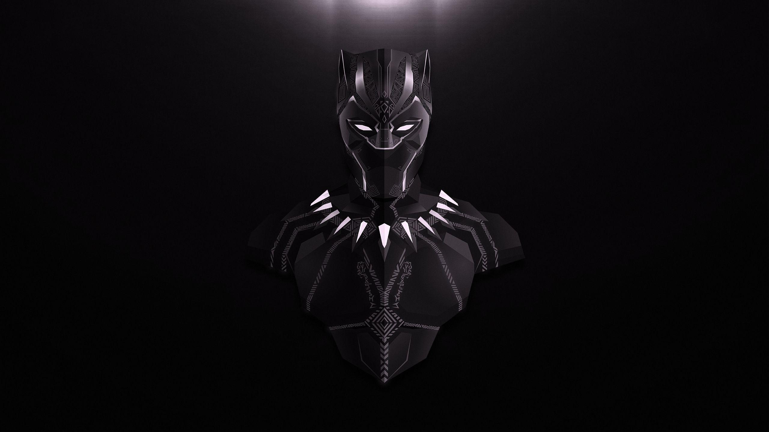 2560x1440 Black Panther Lowpoly Minimalist 1440P Resolution HD 4k Wallpaper, Image, Background, Photo and Picture