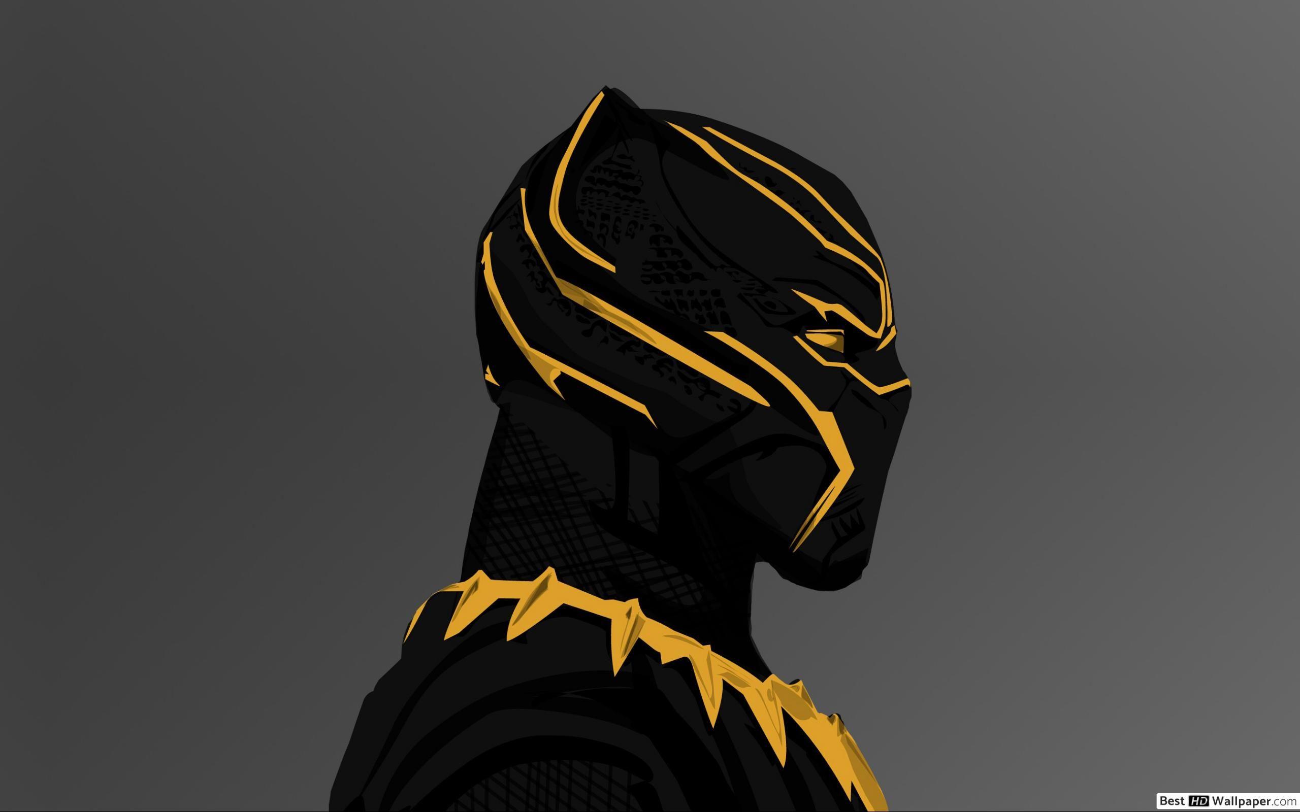 2560x1600 Black Panther : (Black Minimalist) HD wallpaper download