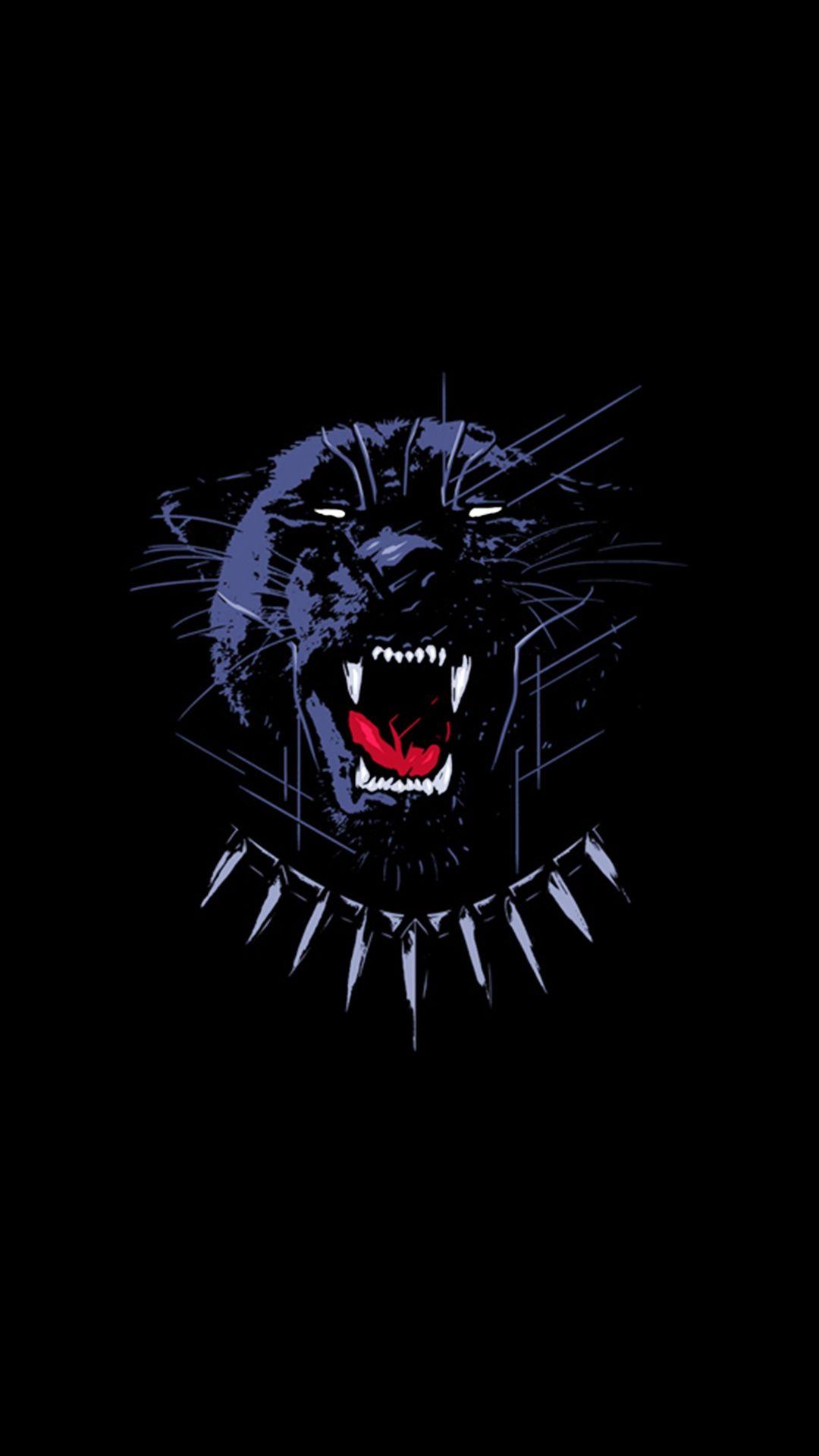 1080x1920 Black Panther Dark Minimal Wallpaper Wallpaper : iPhone Wallpaper