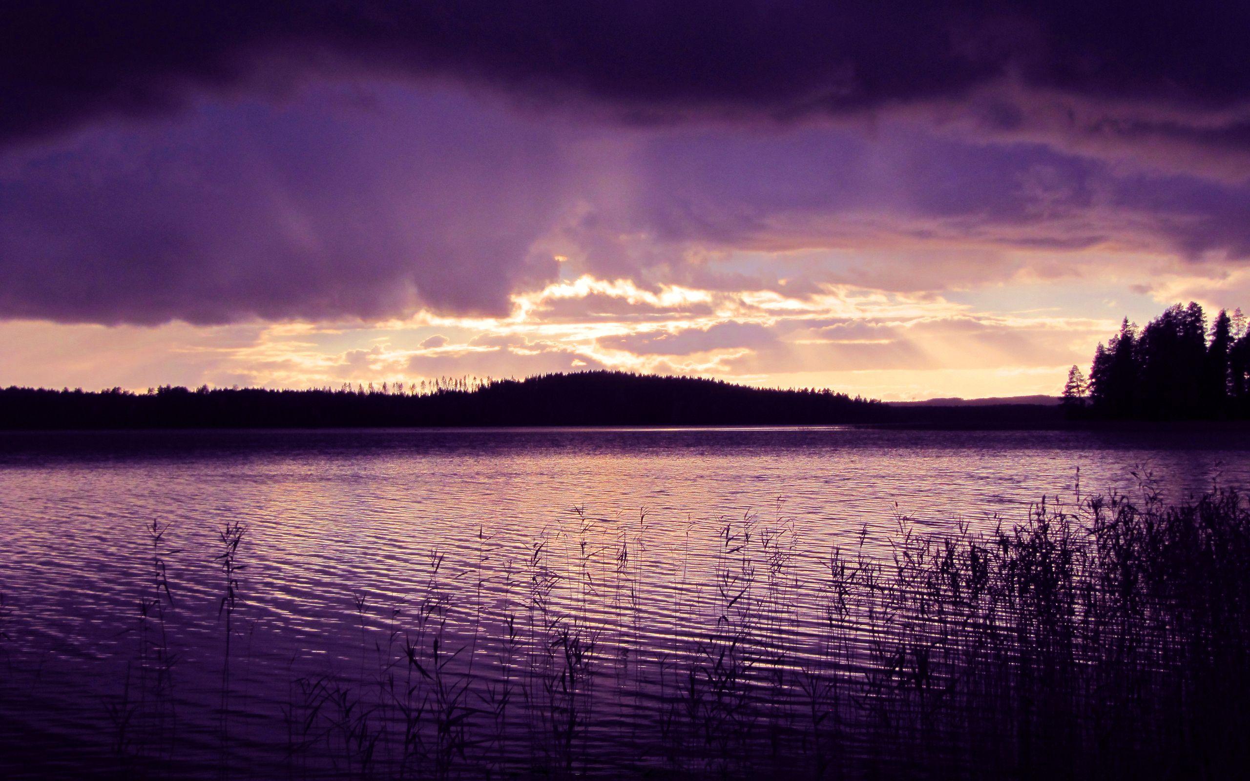 2560x1600 Nice Desktop Wallpaper Of The Calm After The Storm, Wallpaper Of Water, Purple