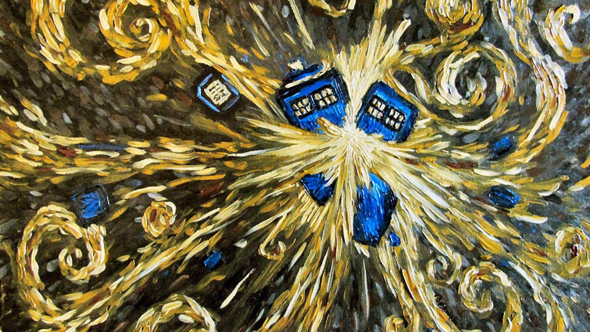 1920x1080 ScreenHeaven: Doctor Who TARDIS Vincent Van Gogh desktop and mobile