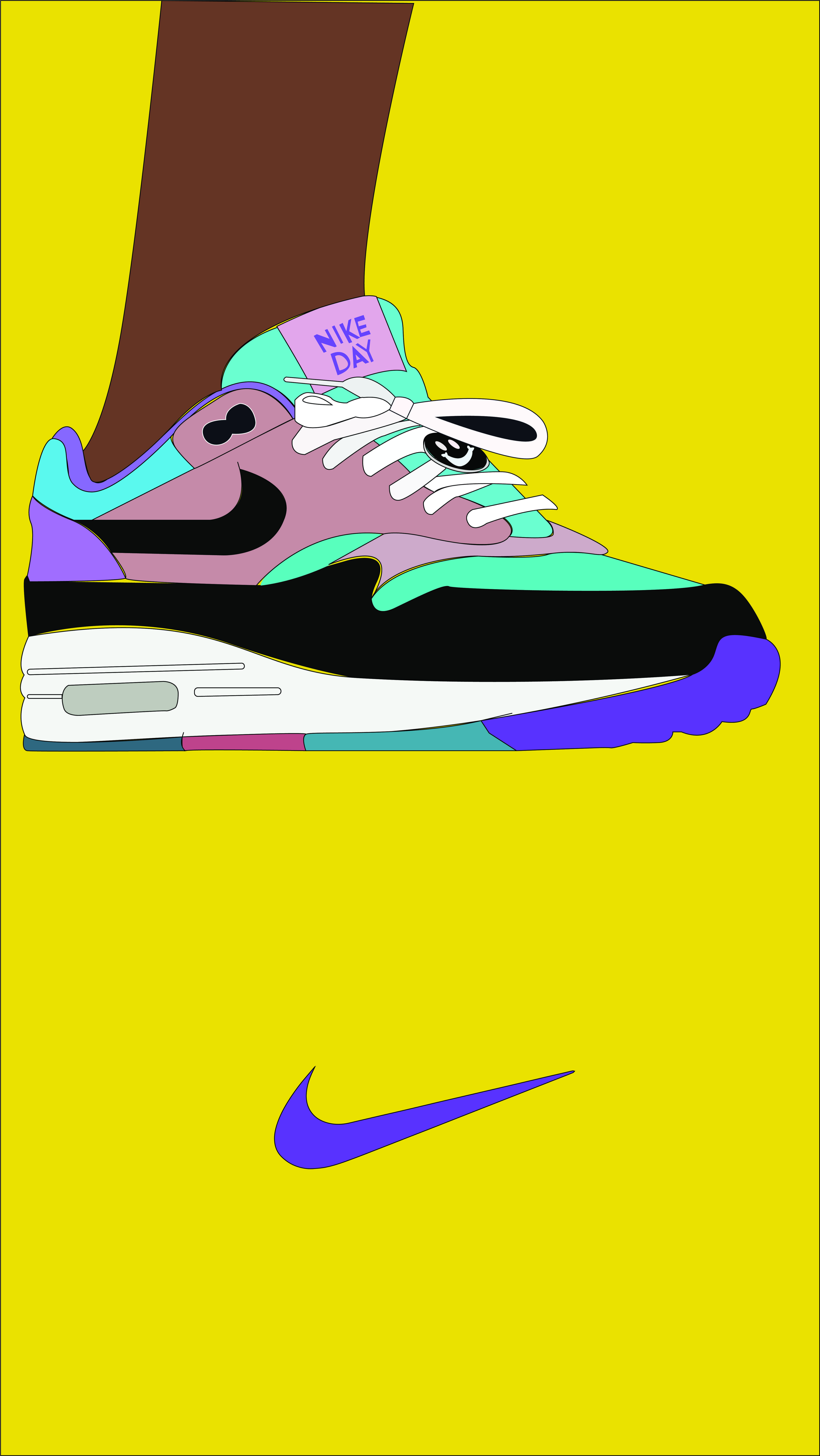 4701x8350 Nike AirMax 1 “Have a nice day”. Fond ecran nike, Affiche nike, Pixel art nike