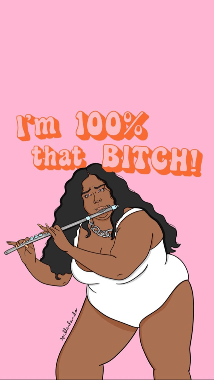 750x1334 wallpaper #Lizzo #woman #bodypositive. Print collage, Body positivity, Wallpaper iphone neon