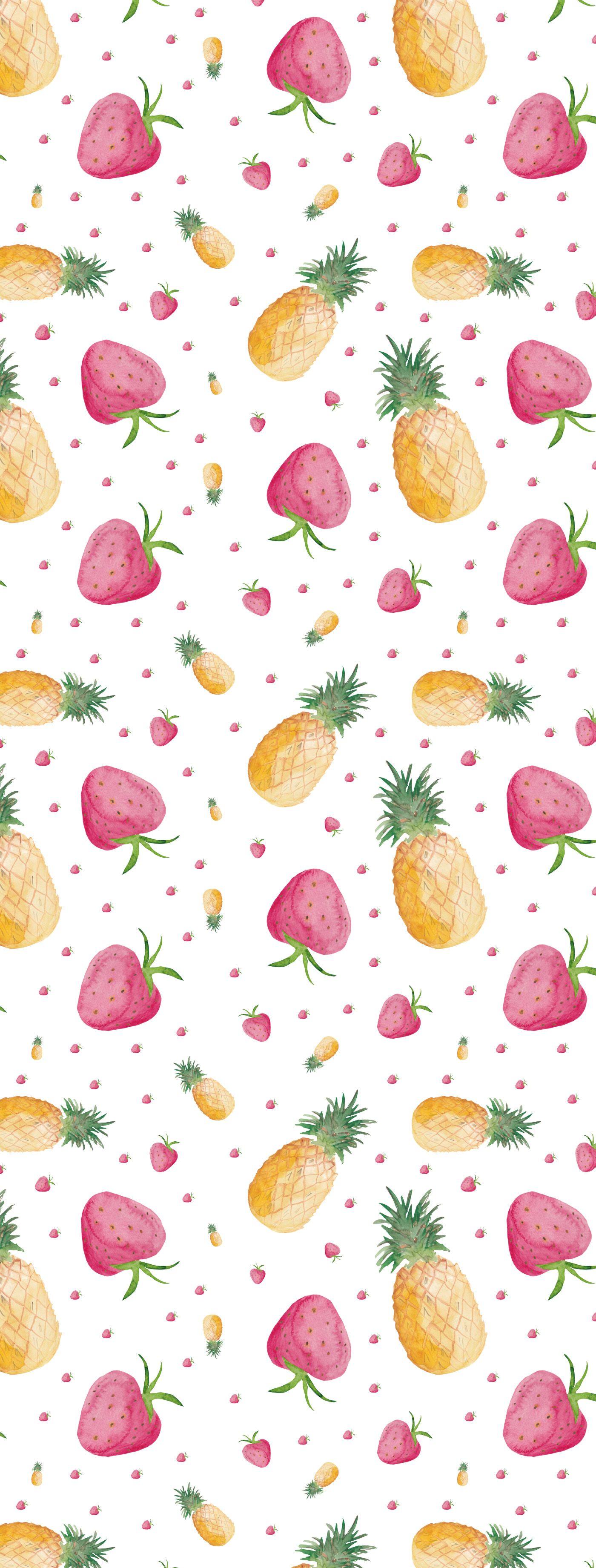 1400x3682 Watercolor Fruit Patterns. Watercolor fruit, Fruit wallpaper, Fruit pattern