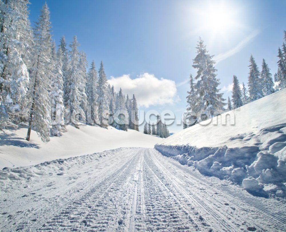 1000x813 Empty Snow Covered Road Wallpaper