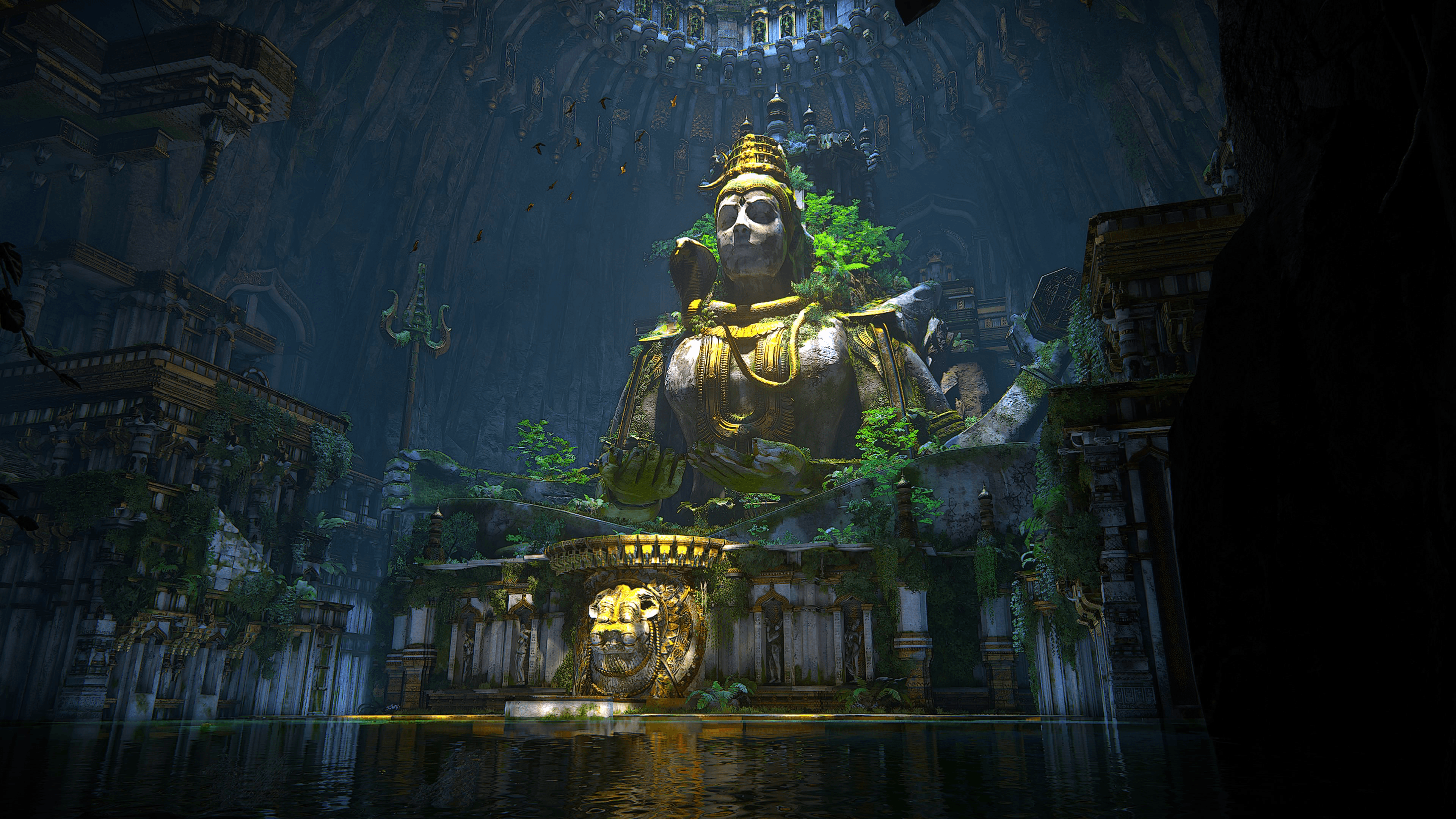 3840x2160 Giant Shiva Statue Puzzle in Uncharted: The Lost Legacy [4K]