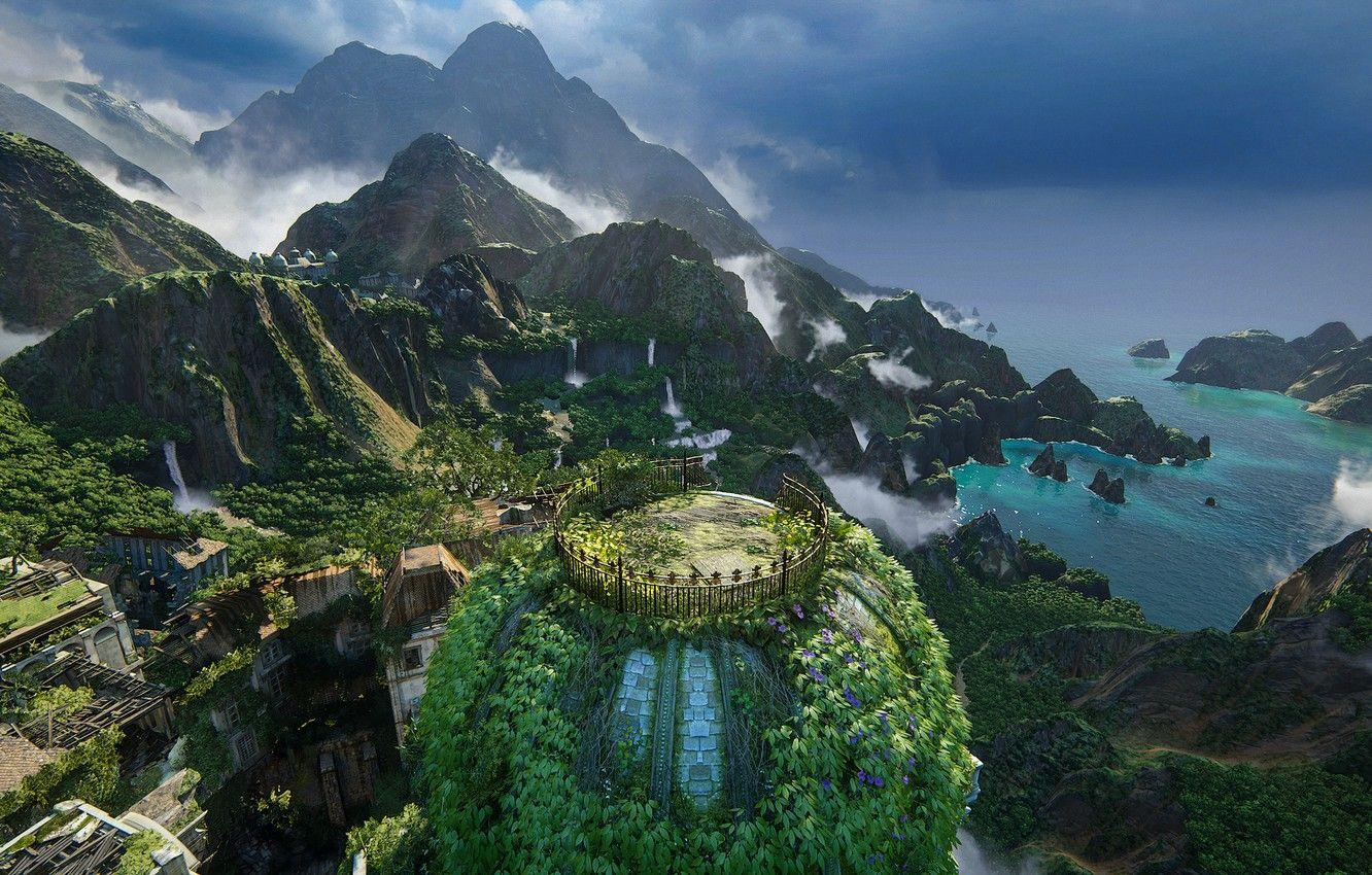 1332x850 Wallpaper forest, landscape, nature, the city, jungle, Uncharted: The Lost Legacy image for desktop, section игры