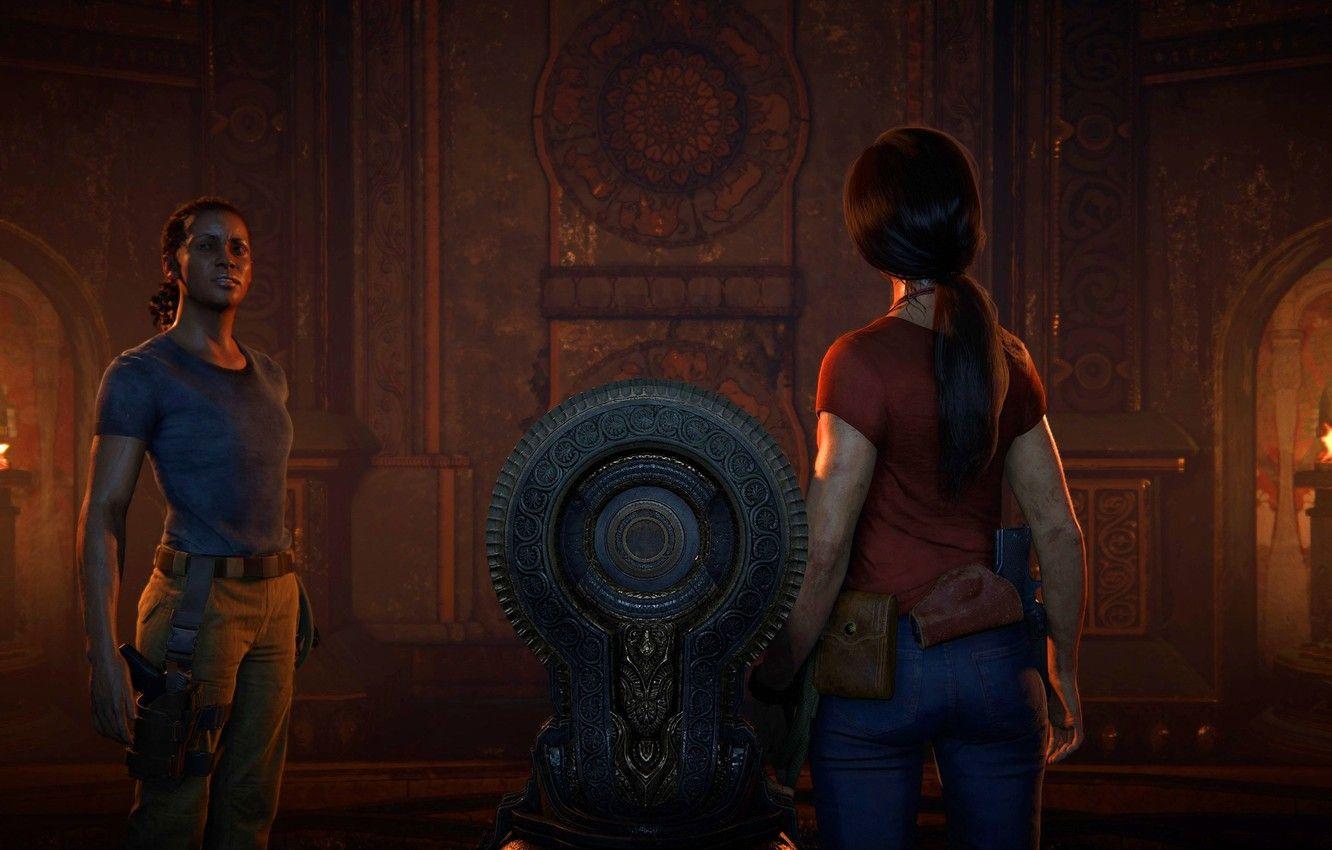 1332x850 Wallpaper gun, pistol, game, weapon, brunette, Uncharted, Uncharted: The Lost Legacy image for desktop, section игры