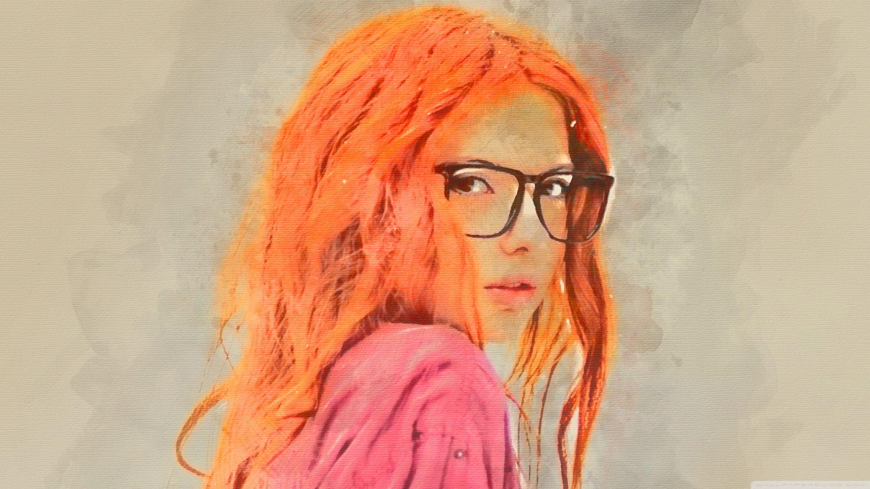 2880x1620 Girl Red Hair Watercolor Ultra HD Desktop Background Wallpaper for 4K UHD TV : Widescreen & UltraWide Desktop & Laptop : Multi Display, Dual Monitor : Tablet
