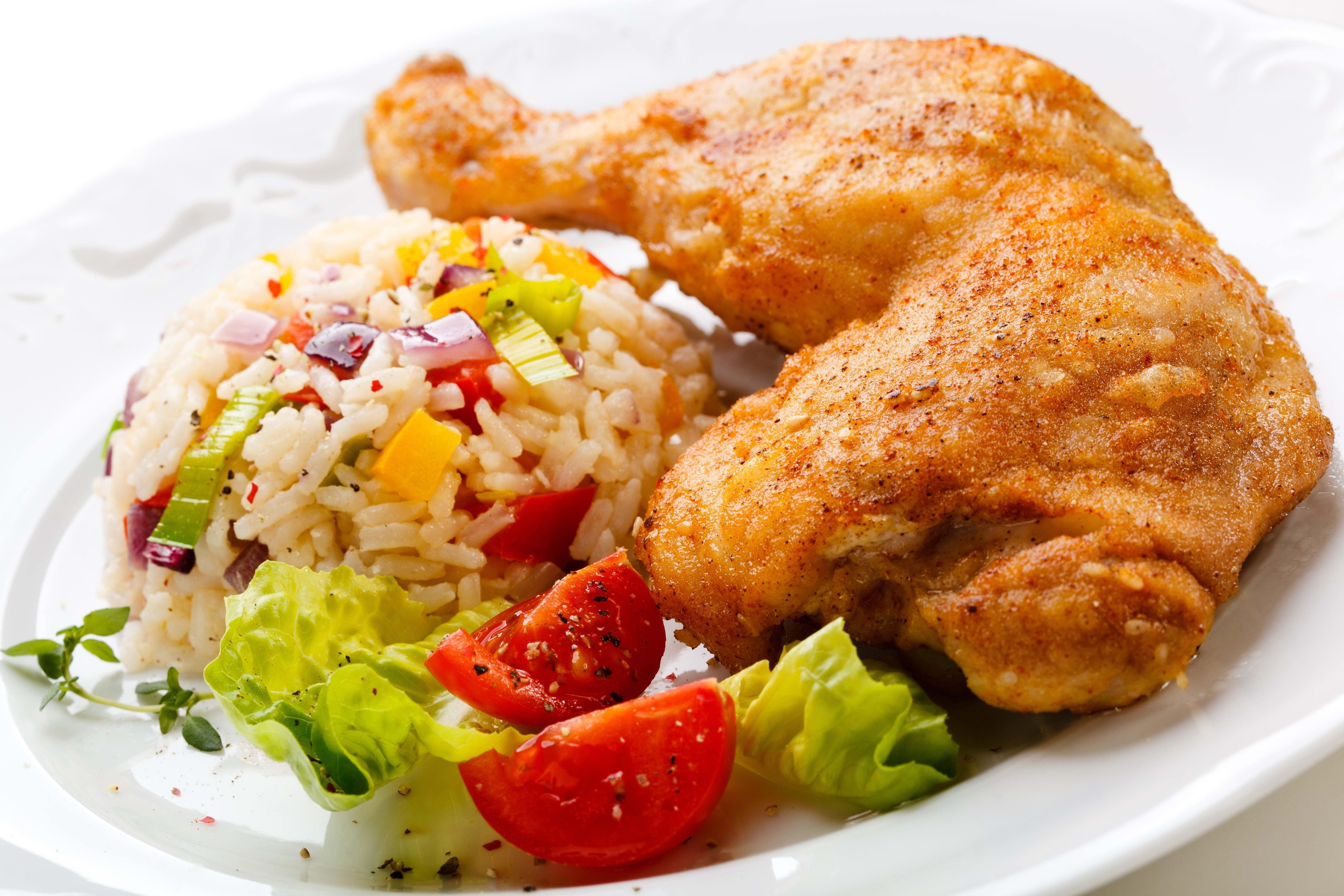 5616x3744 fried rice and chicken #stalk #rice