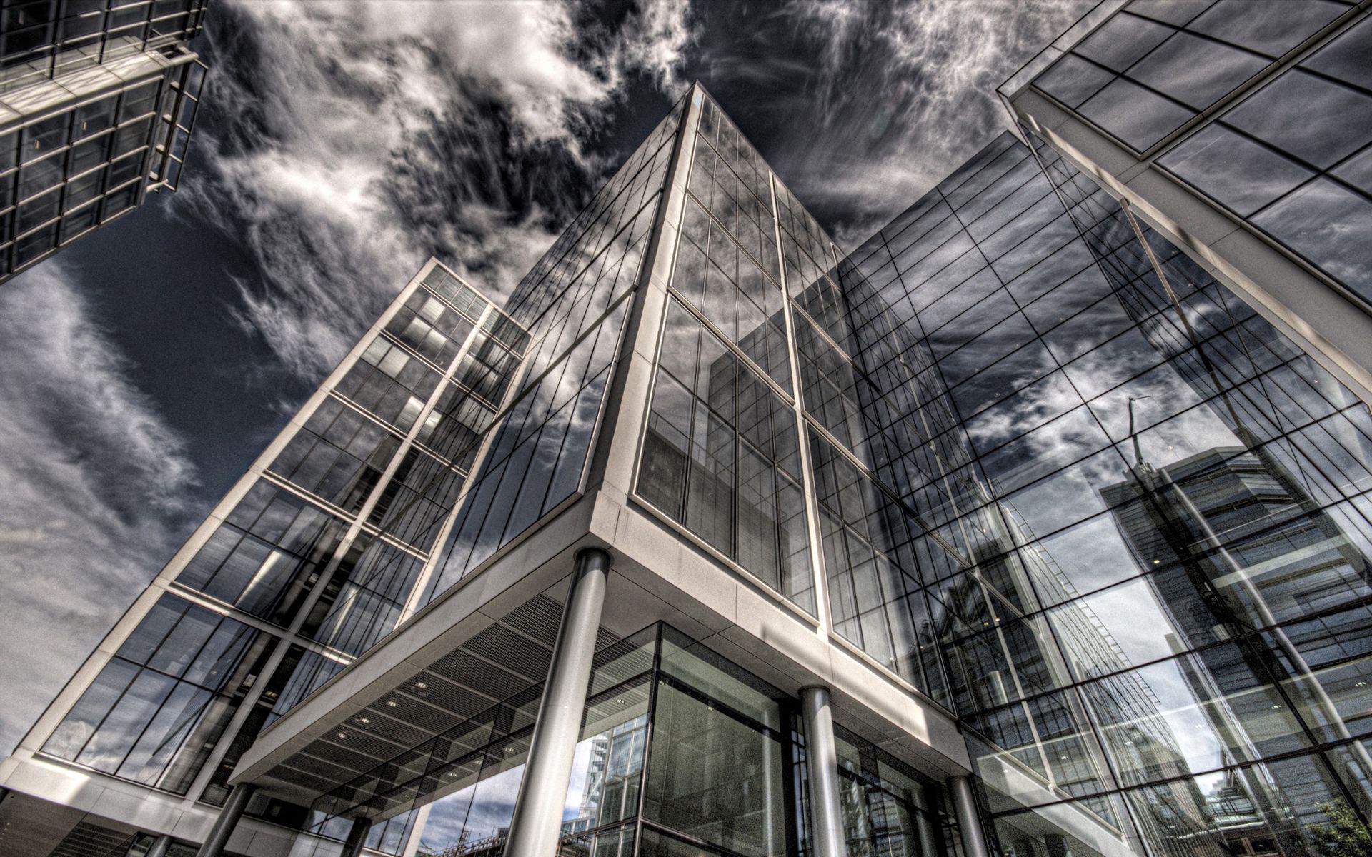 1920x1200 Glass Building HDR HD wallpaper « HD Wallpaper