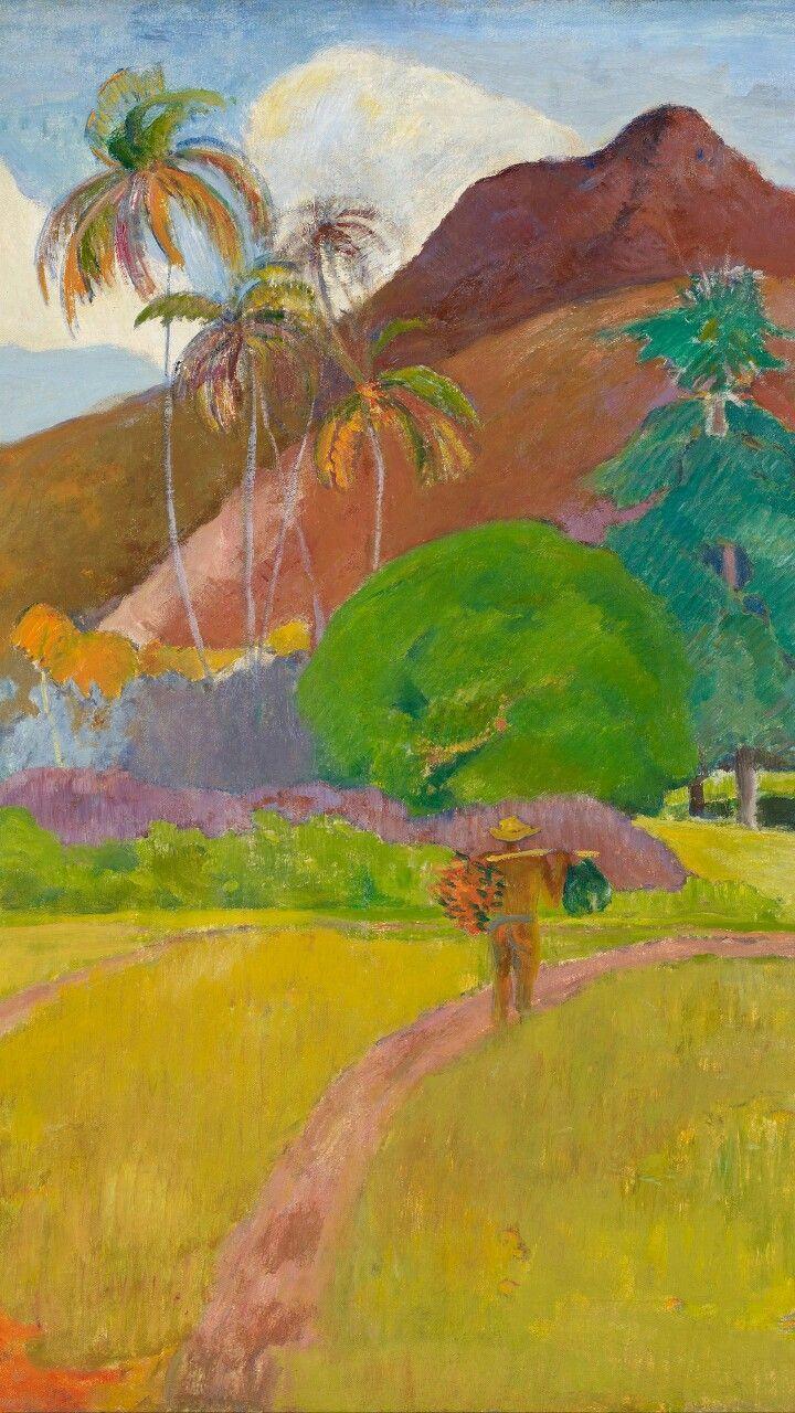 720x1280 高更名画 塔希提的风景（1897）. iPhone wallpaper, Paul gauguin, Art
