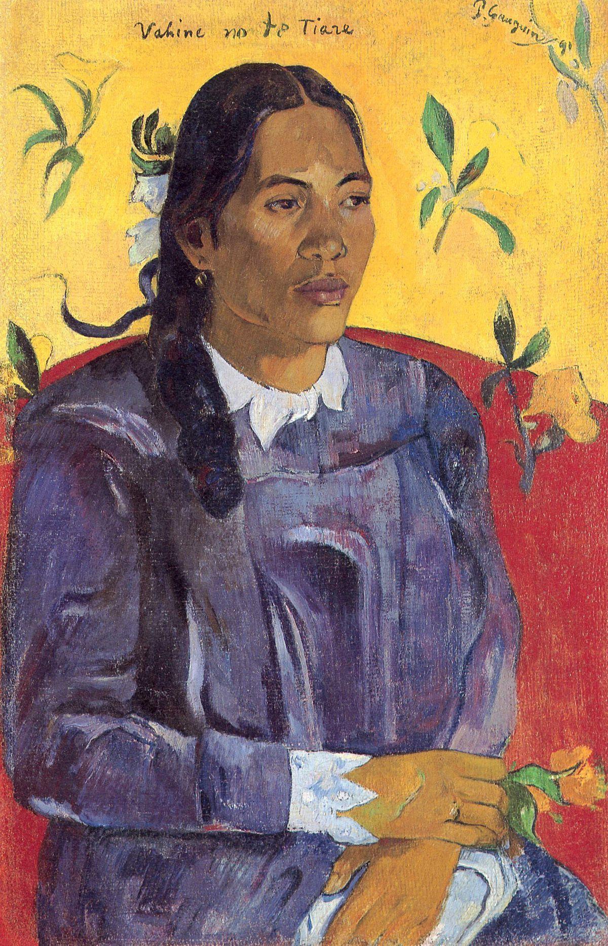 1200x1866 Tahitian Woman with a Flower