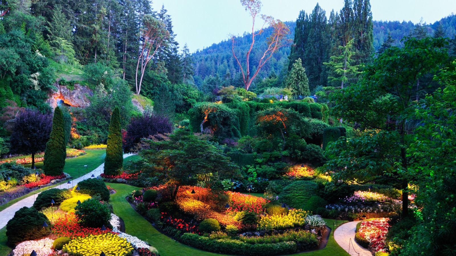 1600x900 Butchart Gardens Wallpaper Plants Nature Wallpaper in jpg format for free download