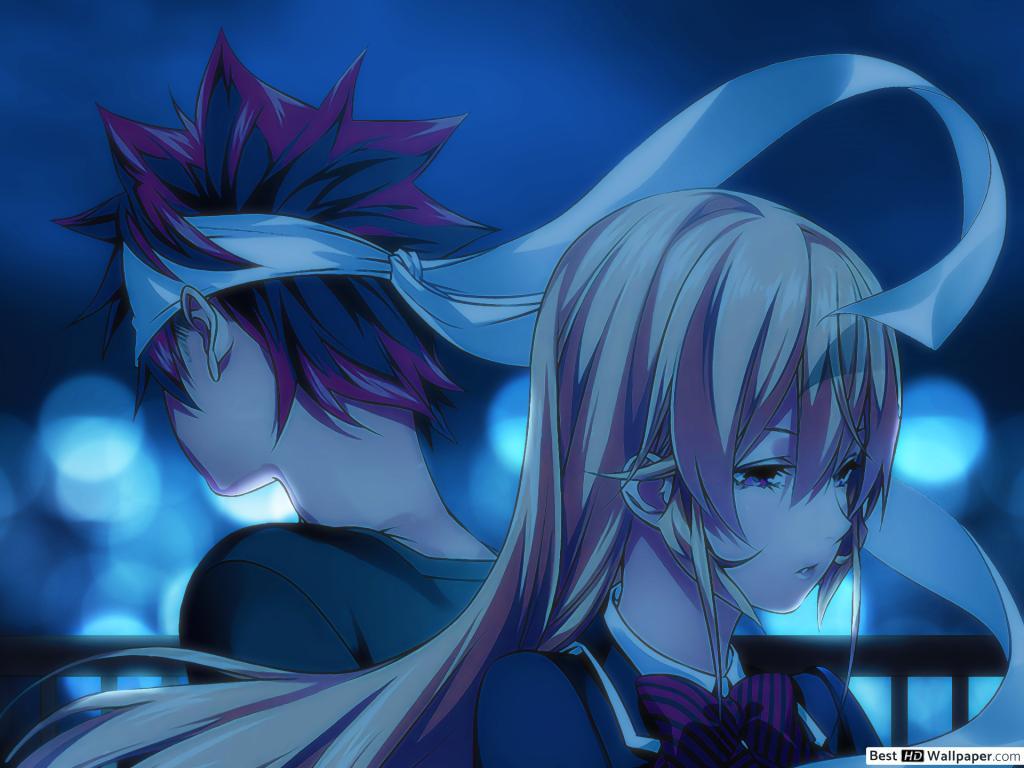 1024x768 Food Wars!: Shokugeki no Soma (Sōma Yukihira and Erina Nakiri) HD wallpaper download