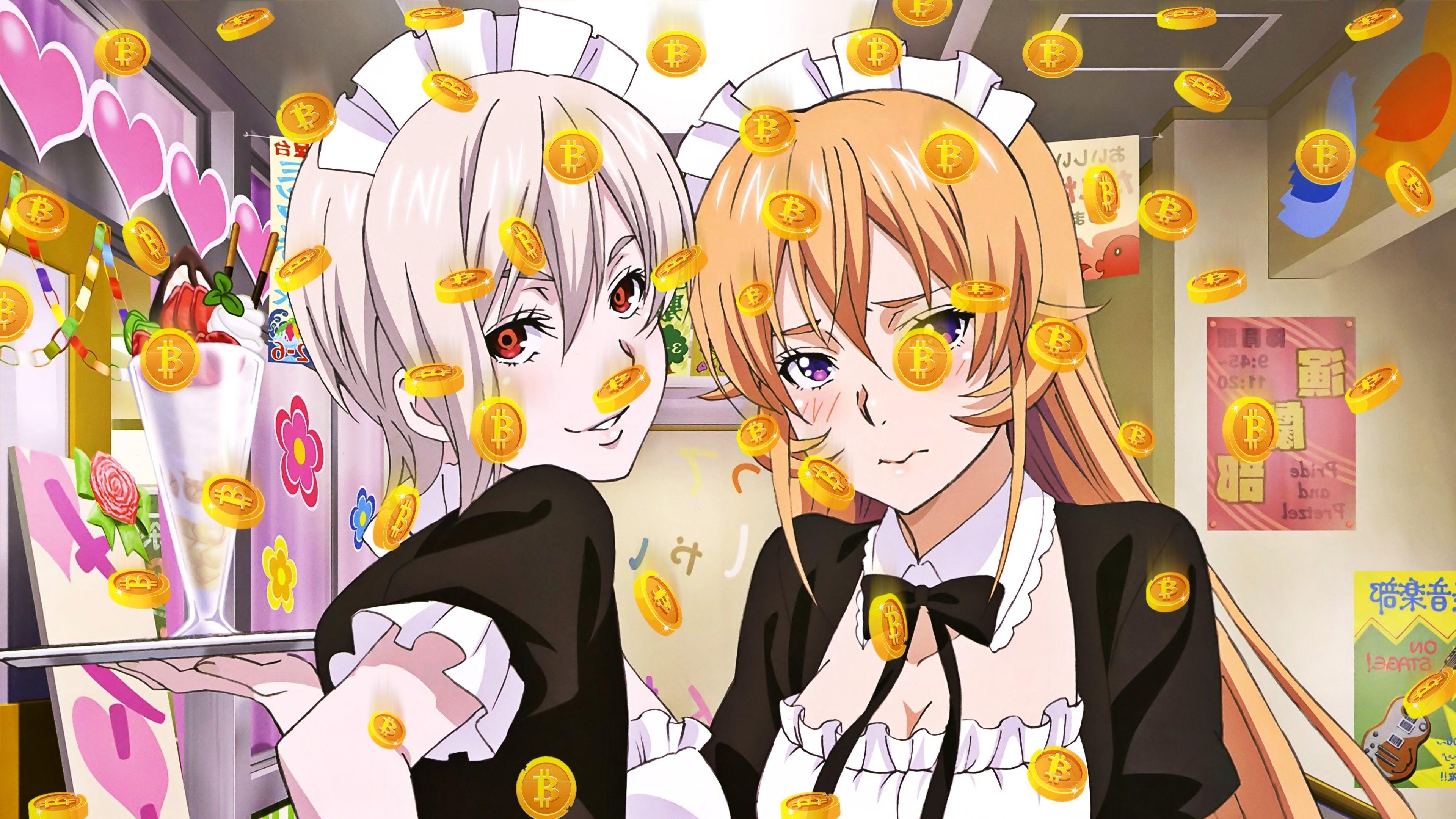 3840x2160 Bitcoins From Above Alice Nakiri And Erina Nakiri Food Wars Shokugeki No Soma Anime Girls Z6052 Wallpaper