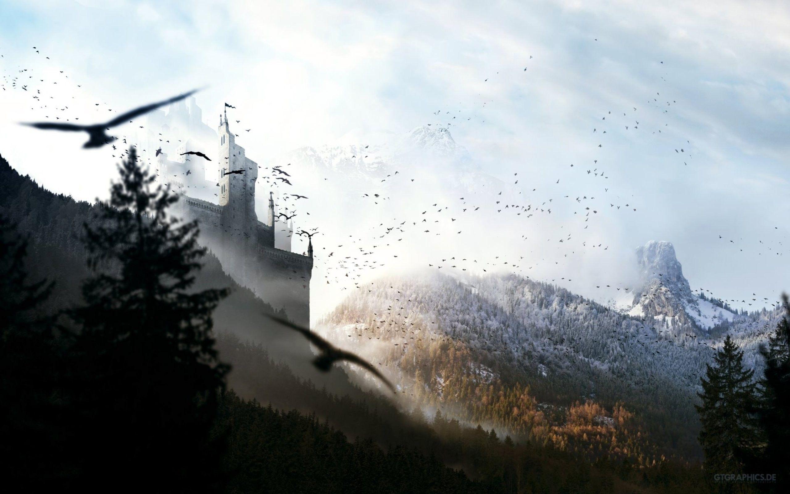 2560x1600 Building, castle, HD, Samsung, City, Cities Aesthetic, Artwork, Art, Landscape