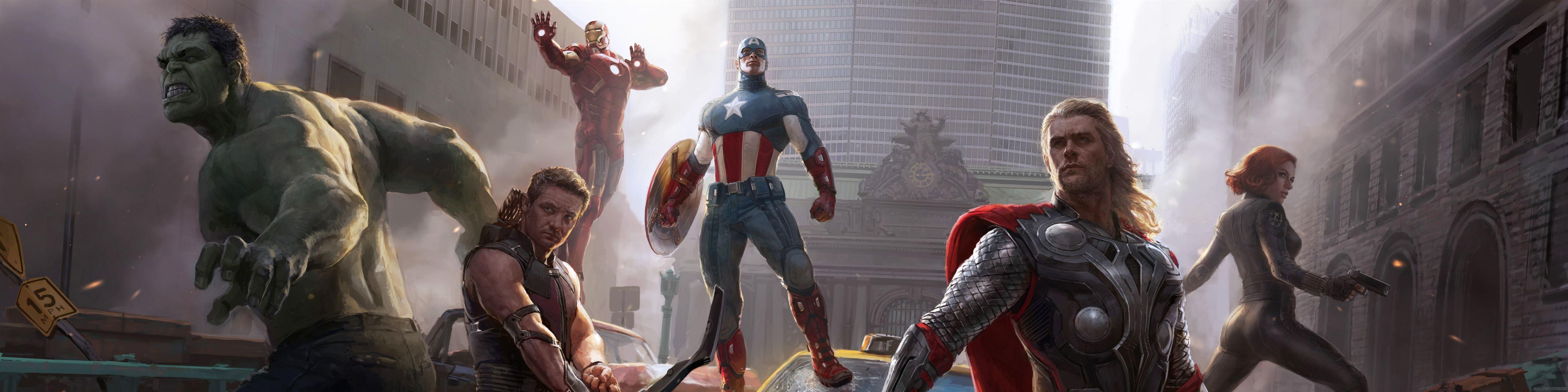 4800x1200 Marvel Dual Screen Wallpaper (4800x1200)