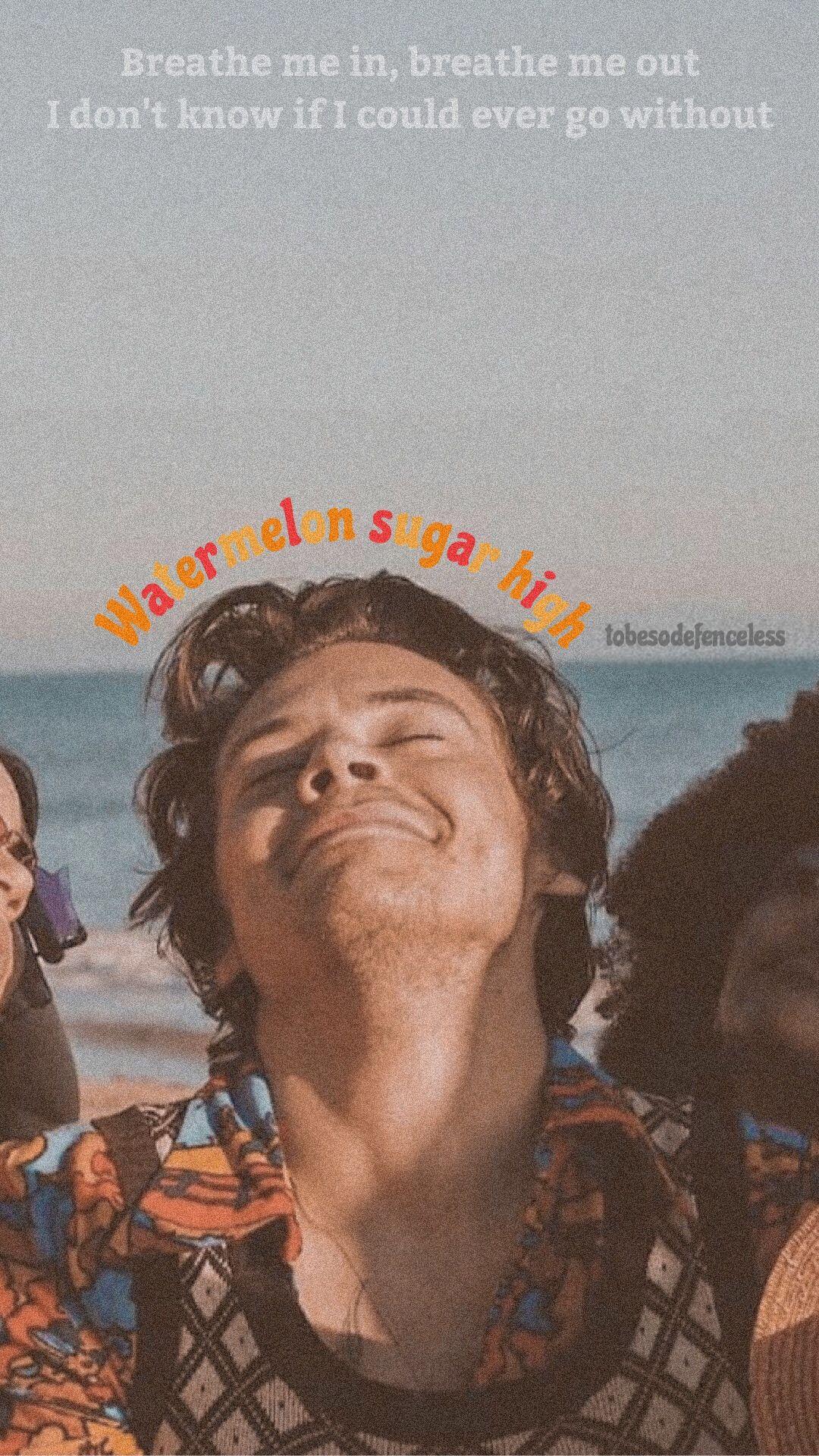 1080x1920 Wallpaper of watermelon sugar by Harry Styles. ig: @tobesodefenceless