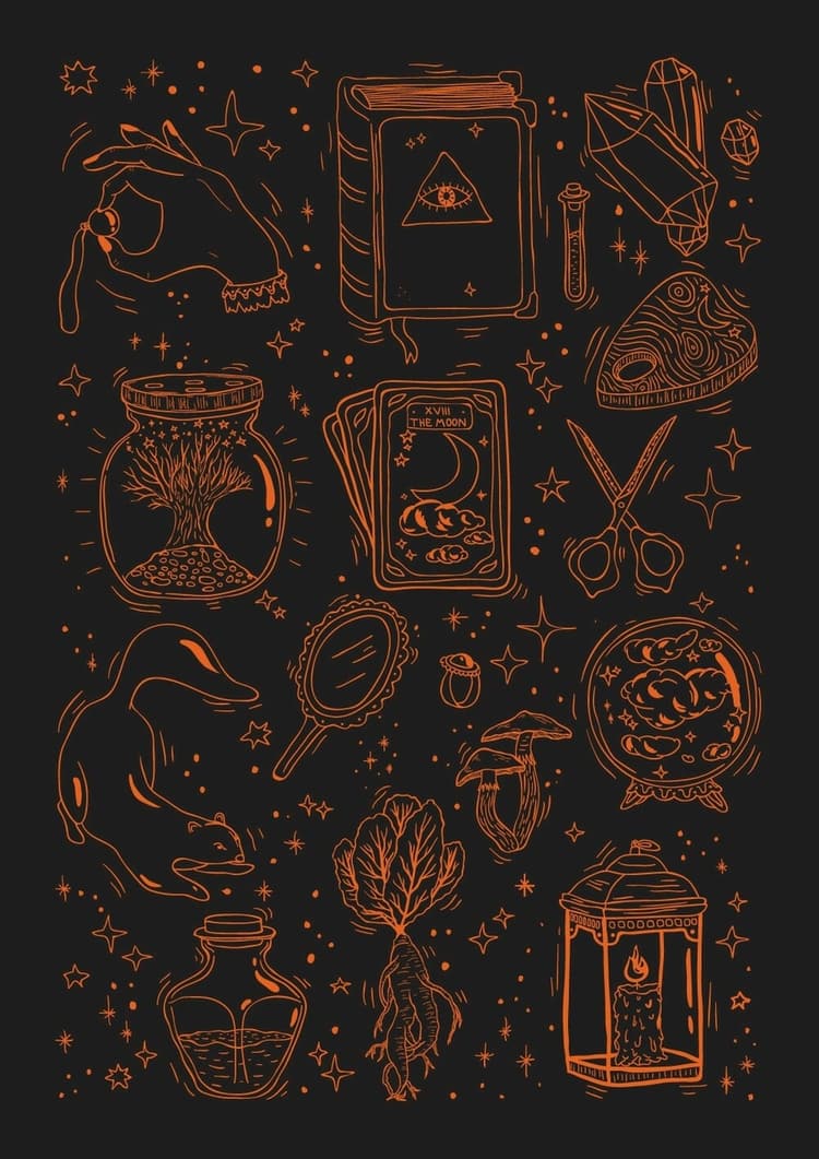 750x1061 Witchy Phone Wallpaper