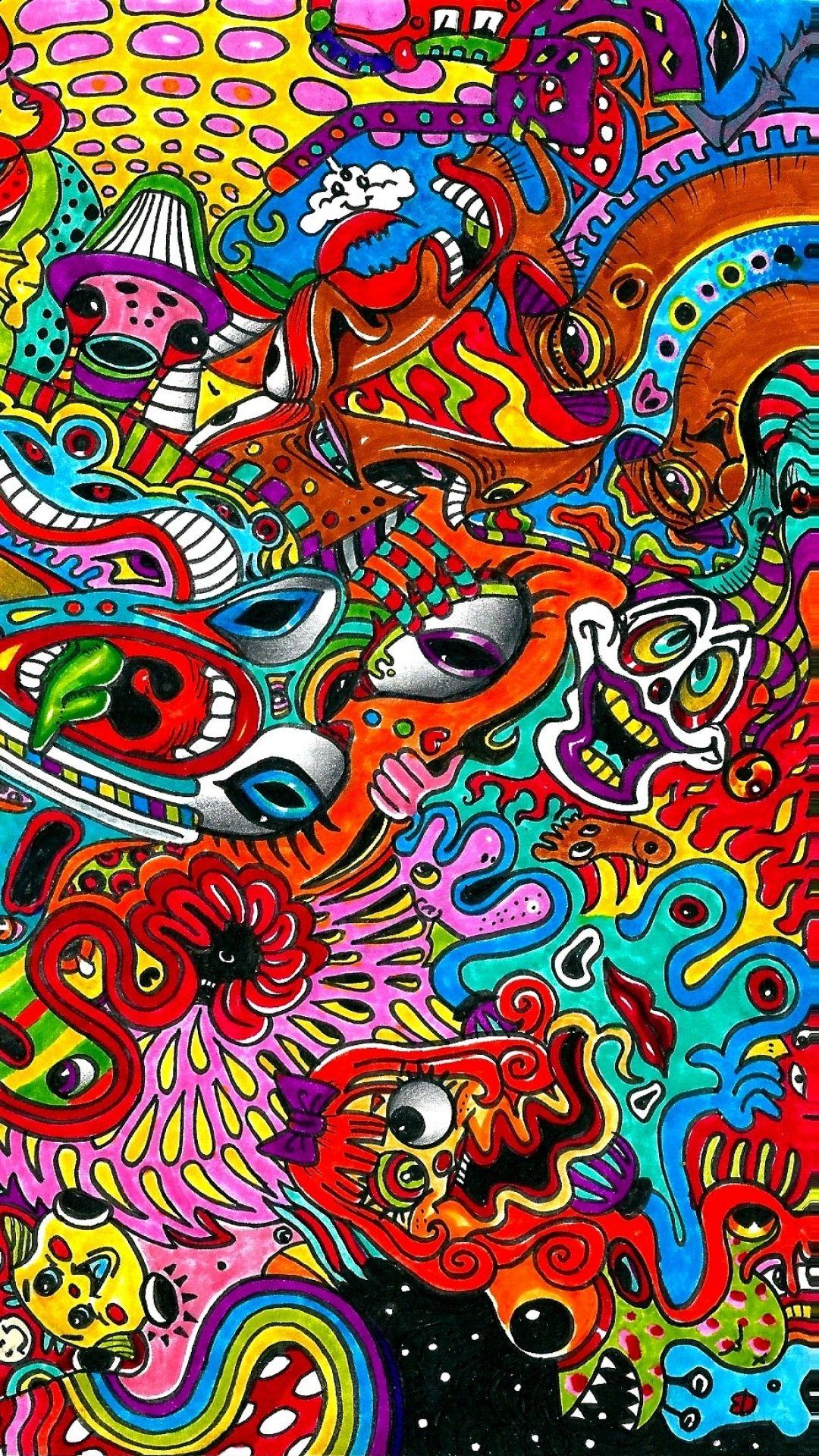 1080x1920 Trippy Wallpaper Free HD Wallpaper