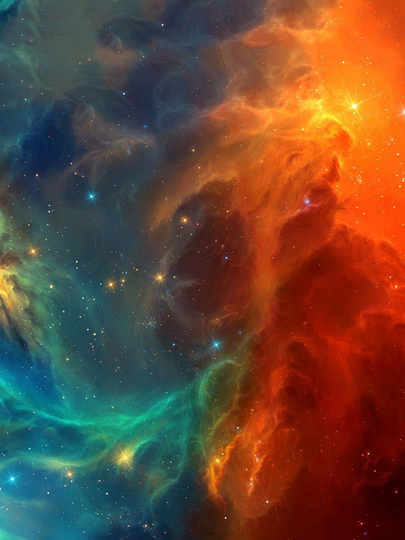 1536x2048 Rainbow Nebula wallpaper Retina iPad