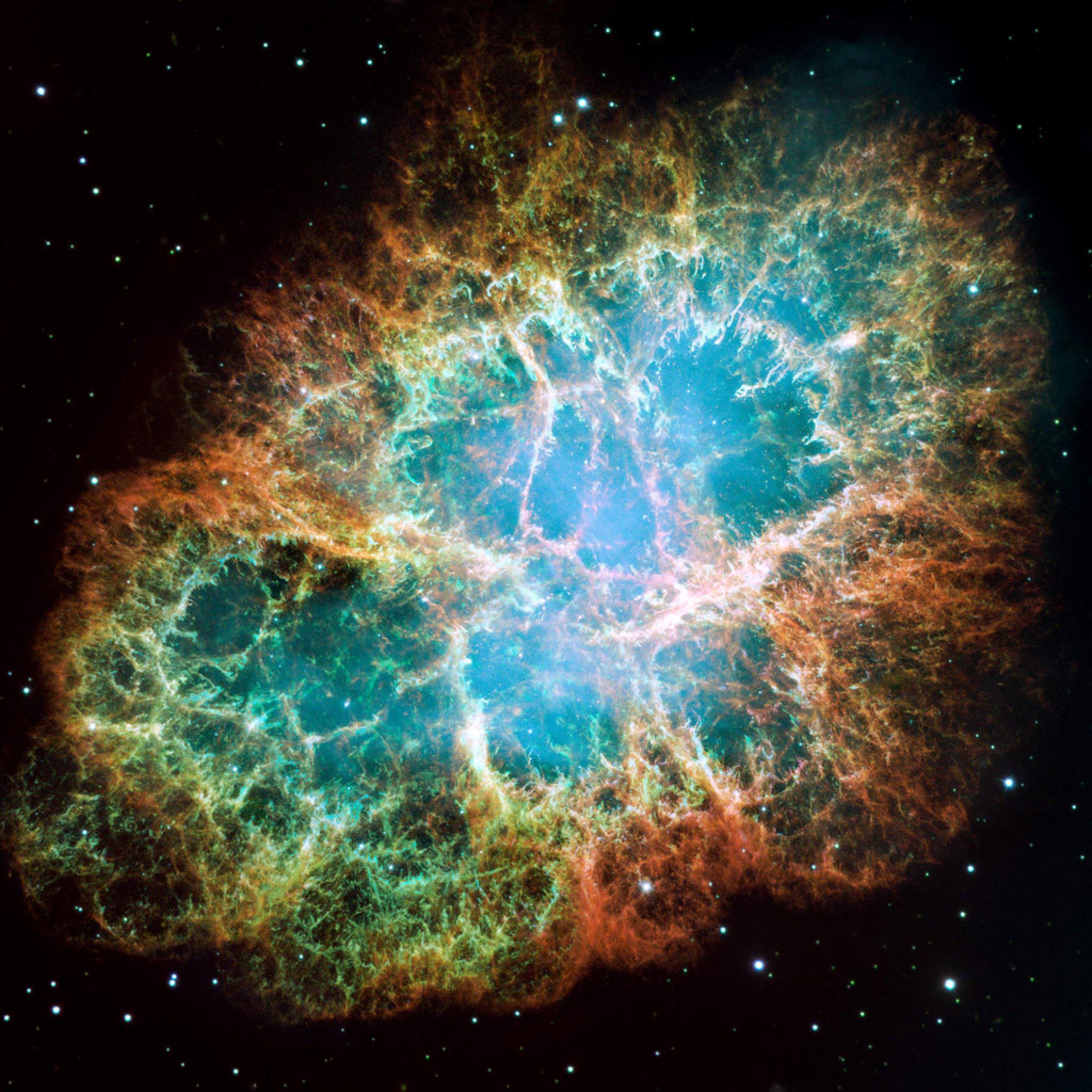 2048x2048 Space Crab Nebula Photo iPhone HD Wallpaper Free