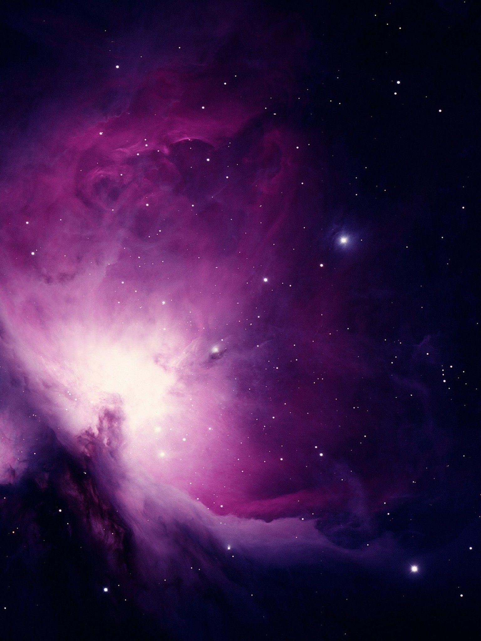 1536x2048 Download 1536x2048 Stars, Galaxy, Purple Nebula Wallpaper for Apple iPad Mini, Apple IPad 4