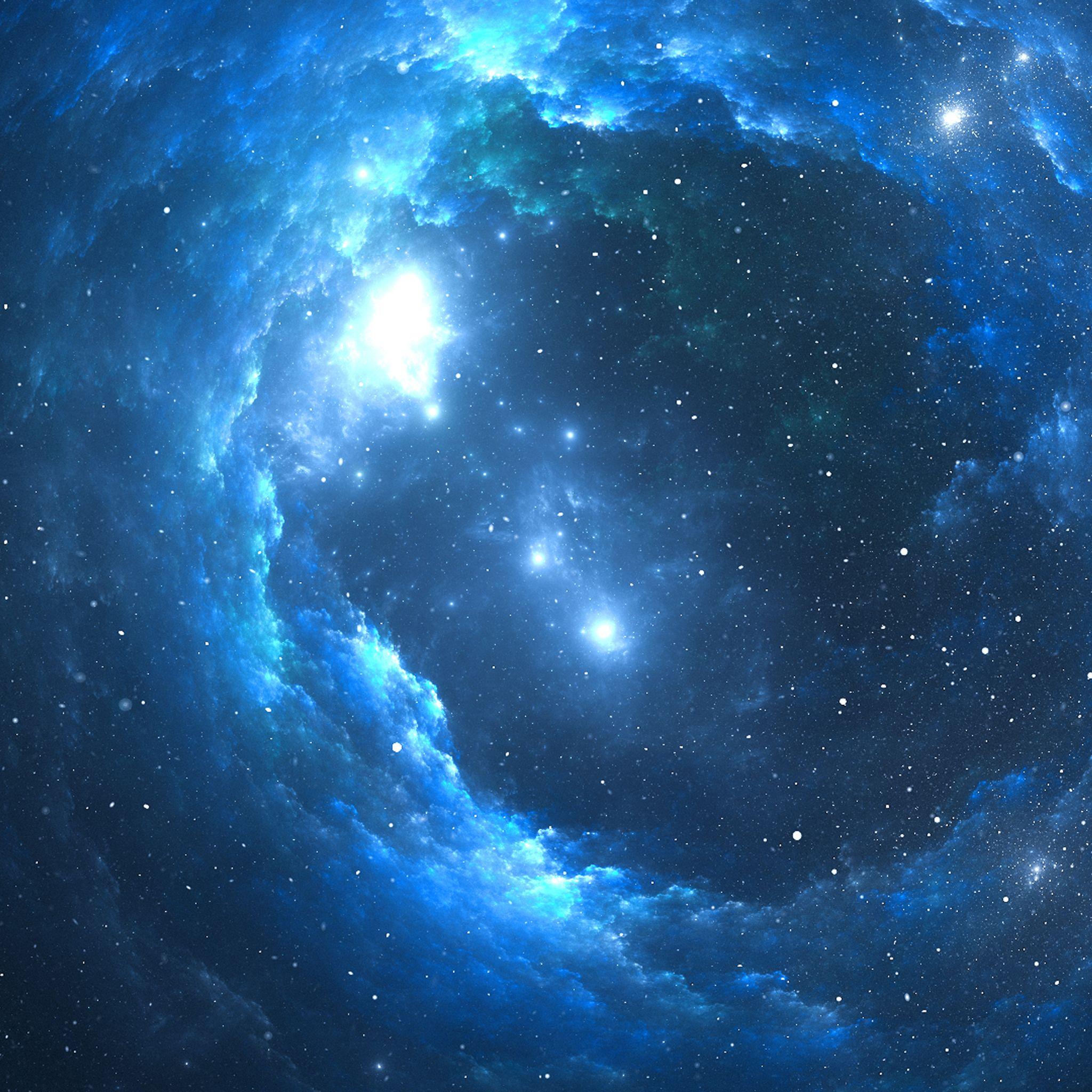 2048x2048 Sky Blue Nebula 4k iPad Air HD 4k Wallpaper, Image, Background, Photo and Picture