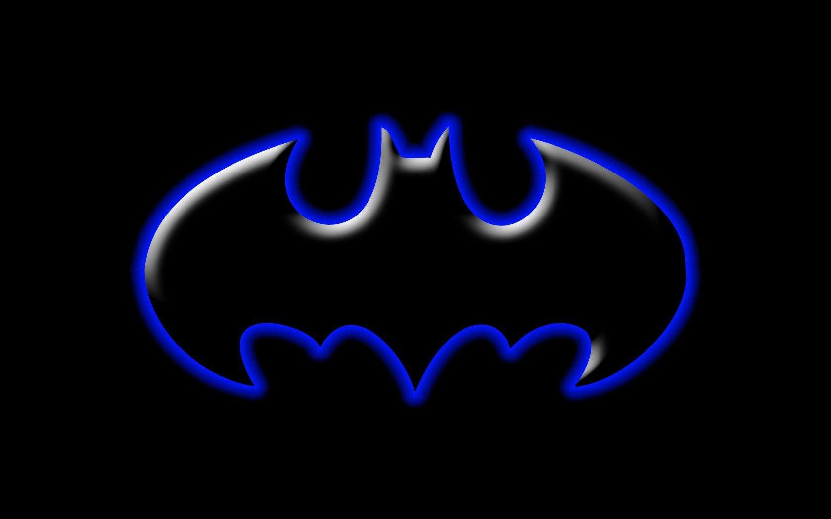 1680x1050 3D ABSTRACT BATMAN LOGO (BLUE) free desktop background and wallpaper