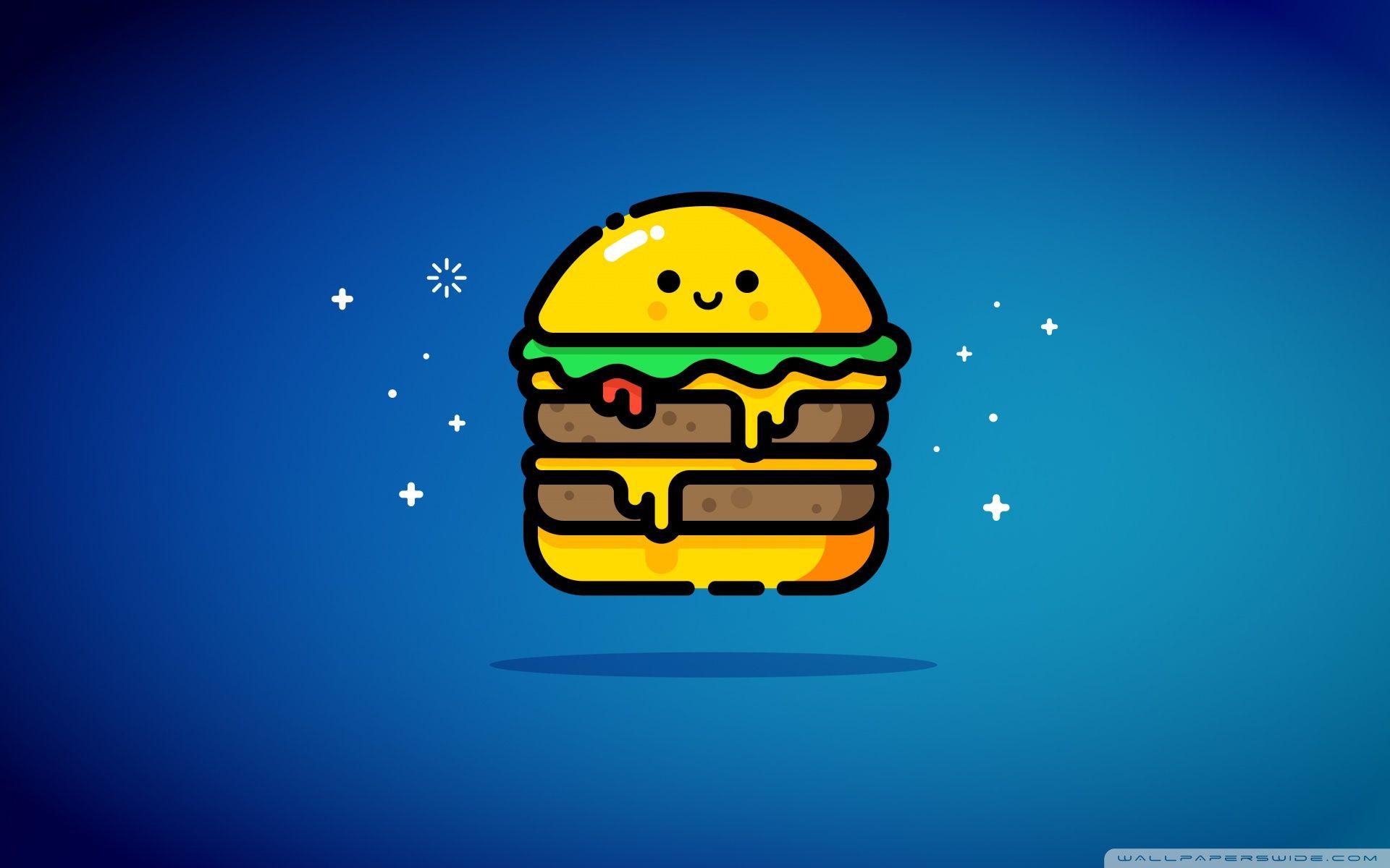 1920x1200 Cute Double Cheeseburger Ultra HD Desktop Background Wallpaper for : Widescreen & UltraWide Desktop & Laptop : Multi Display, Dual & Triple Monitor : Tablet