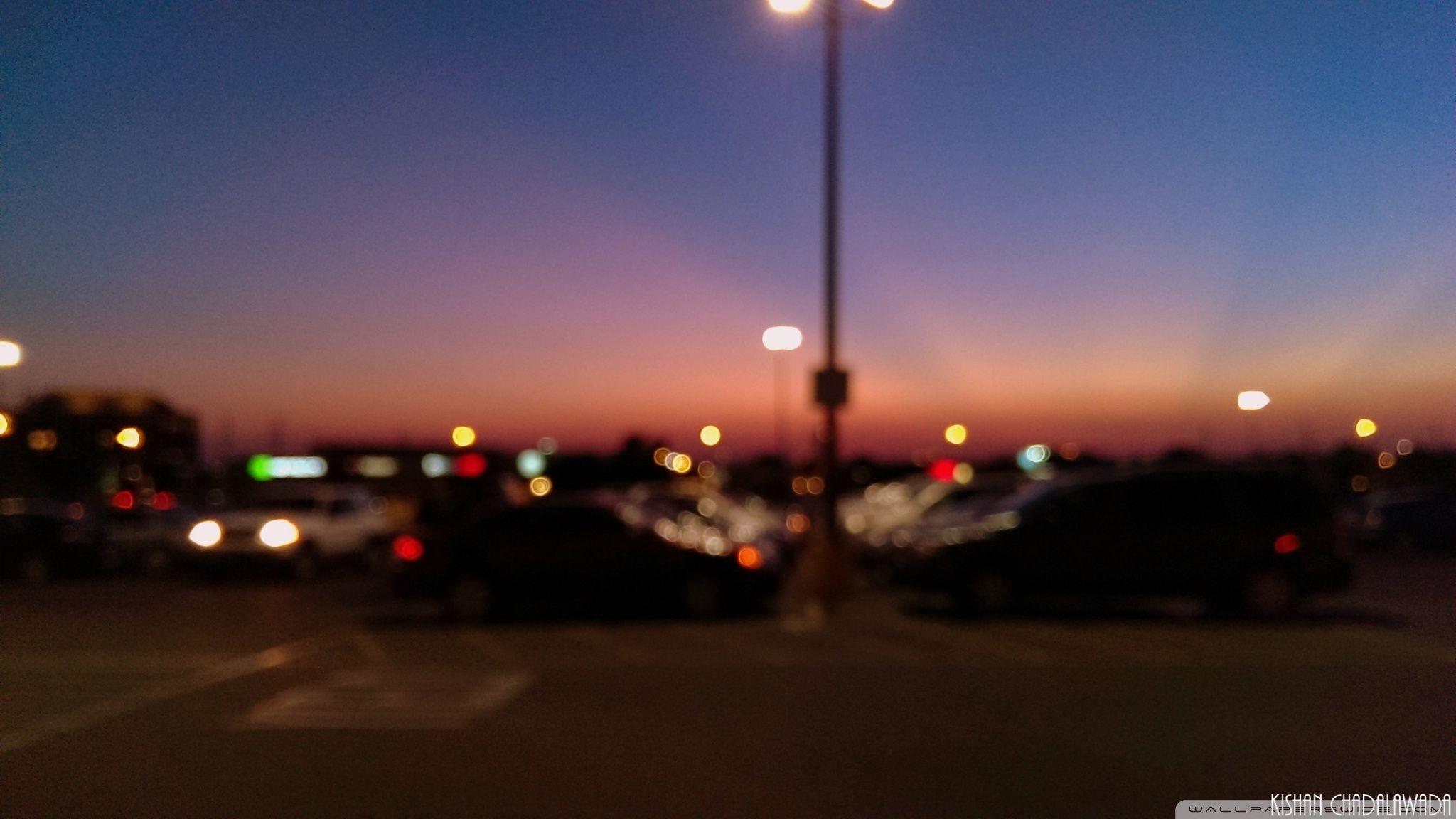 2048x1152 Twilight Parking Lot Ultra HD Desktop Background Wallpaper for 4K UHD TV