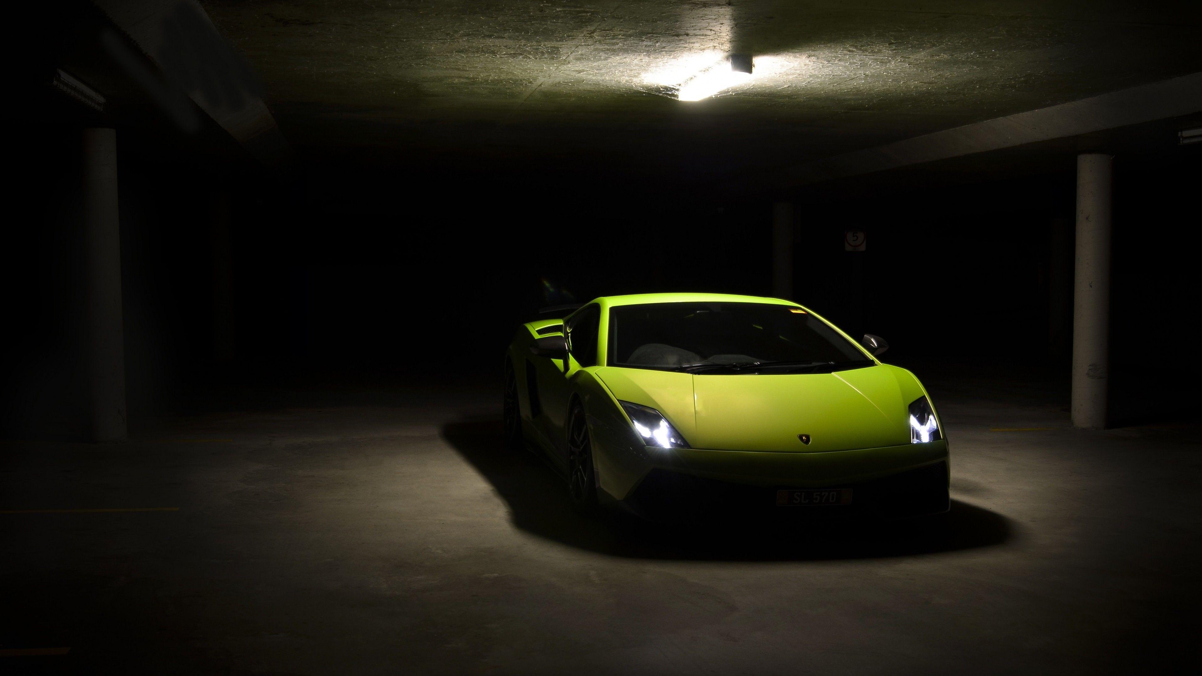 3840x2160 car, Lamborghini, Parking Lot Wallpaper HD / Desktop and Mobile Background