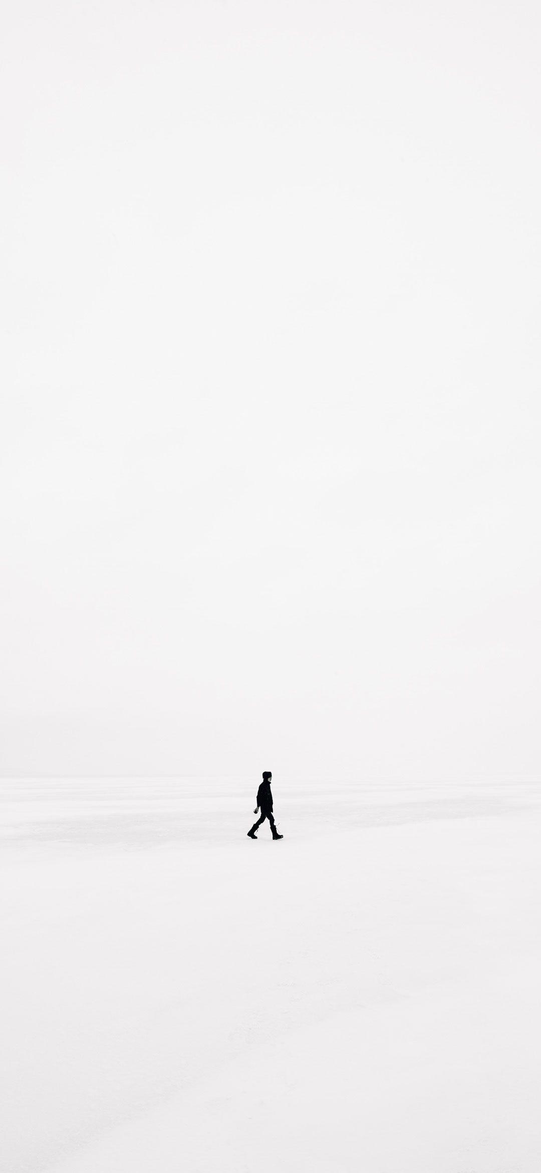 1080x2340 Man Alone White Wallpaper HD