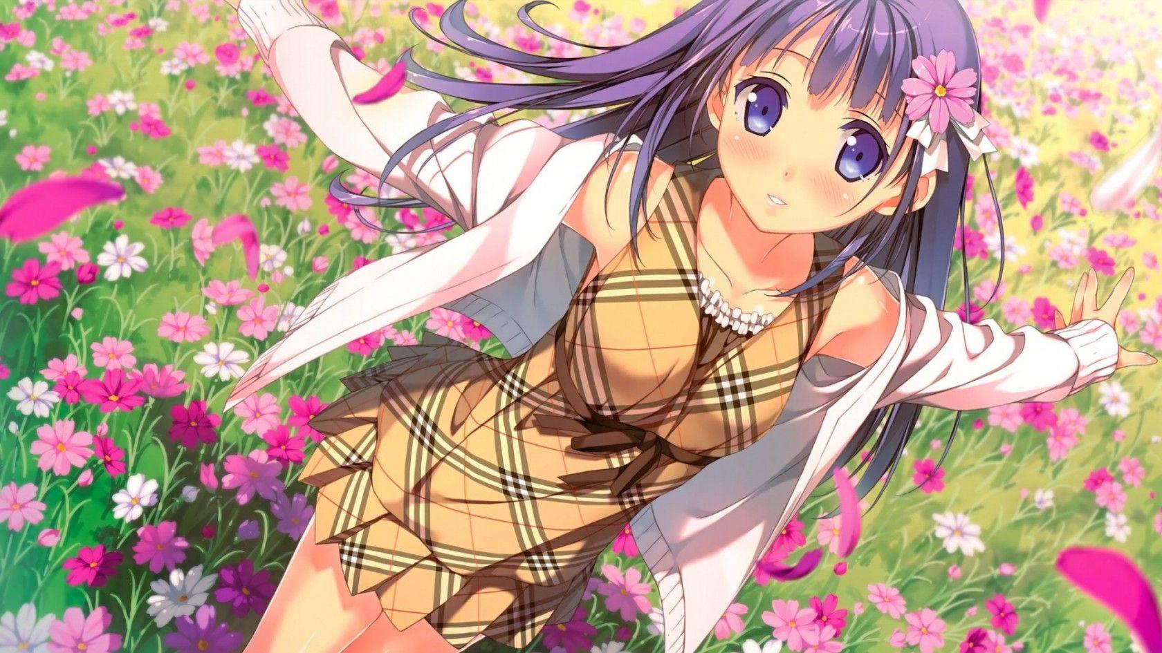 Cute Anime Girl Background gambar ke 2