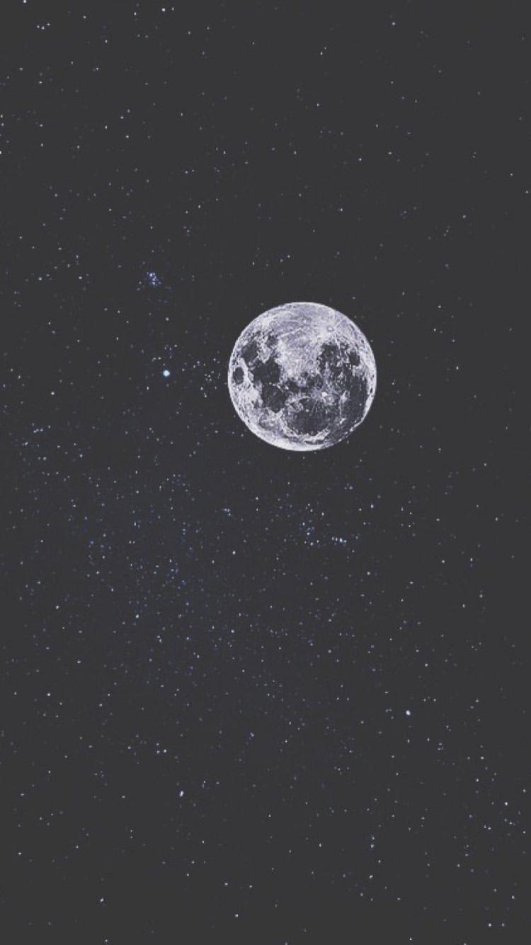 750x1334 iPhone Wallpaper Moon Aesthetic