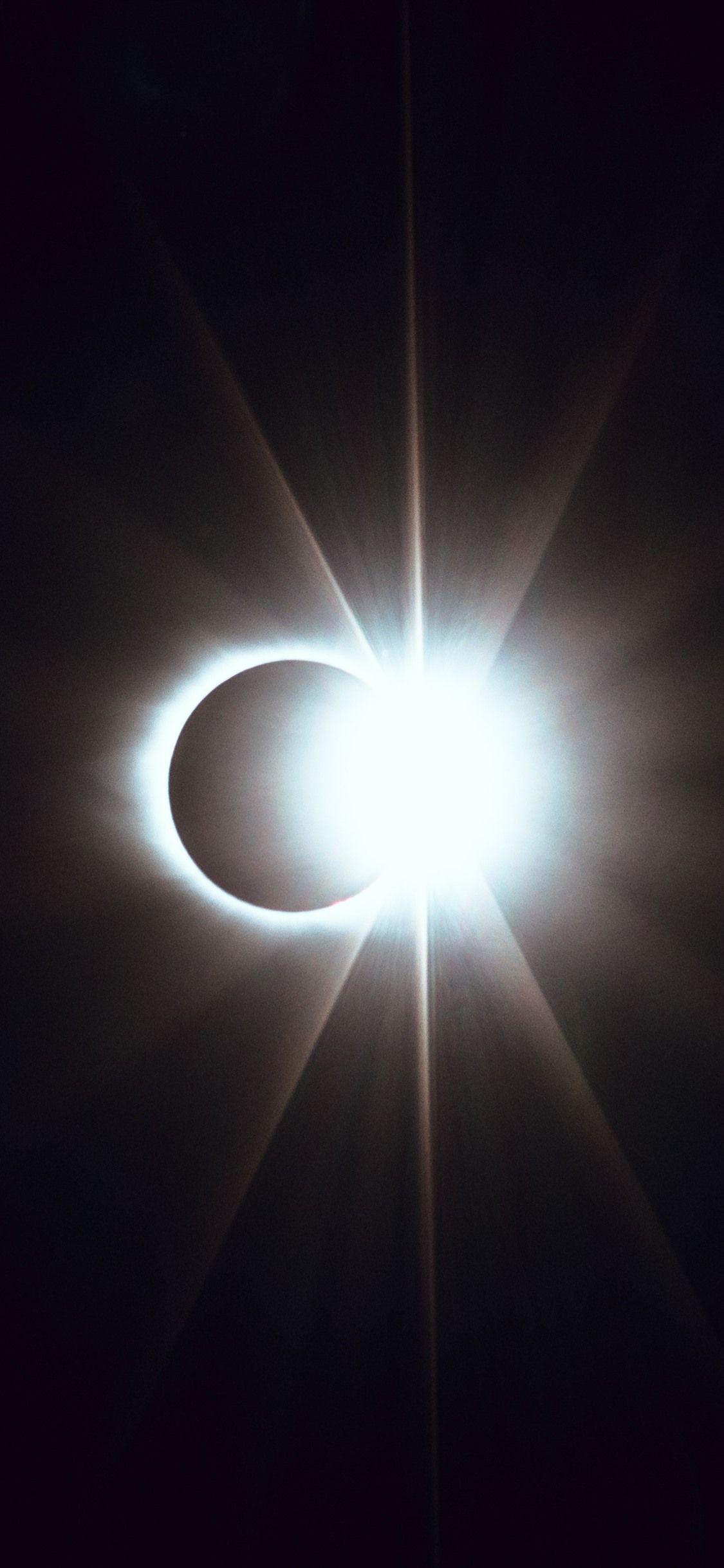 1125x2436 Eclipse, Night, Moon, Glare 1242x2688 IPhone 11 Pro XS Max Wallpaper, Background, Picture, Image