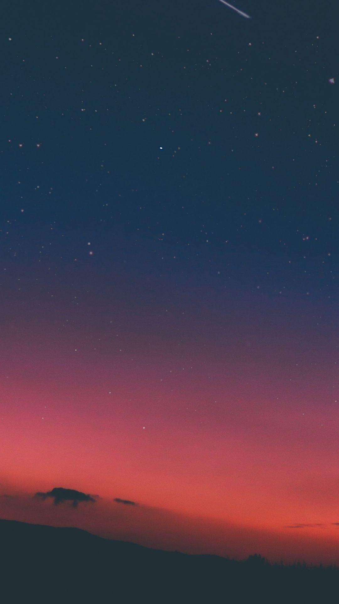 1080x1920 sunset landscapes Moon night sky Silhoutte crescent moon wallpaper Unique Purple Tree Silhouette Sunset Sky Wallpaper Ios 8 Unique Night Sky