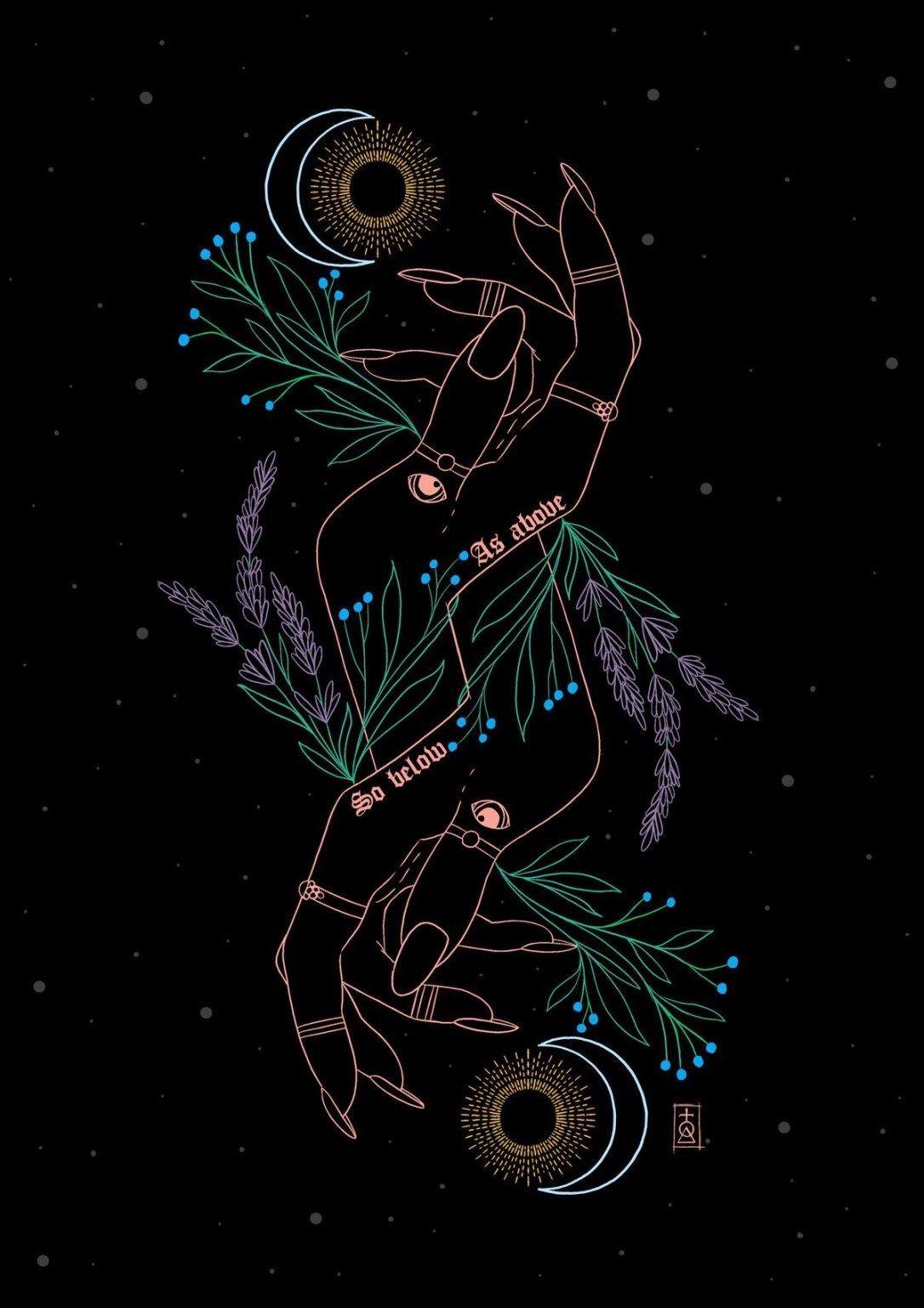 1086x1536 Celestial iPhone wallpaper moon & stars. Witchy wallpaper, Witch wallpaper, Wiccan wallpaper