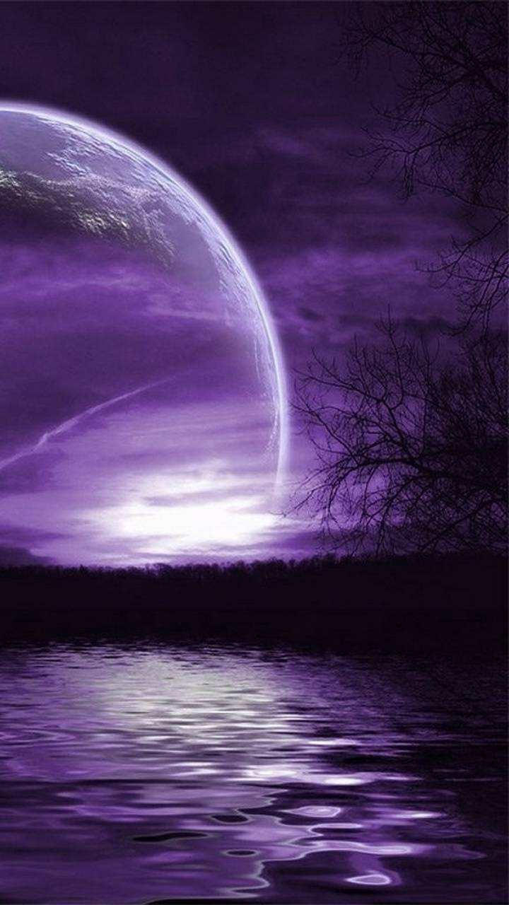 720x1280 Purple Moon wallpaper