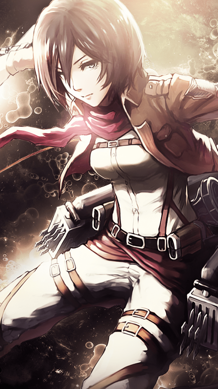 750x1334 Mikasa iPhone Wallpaper