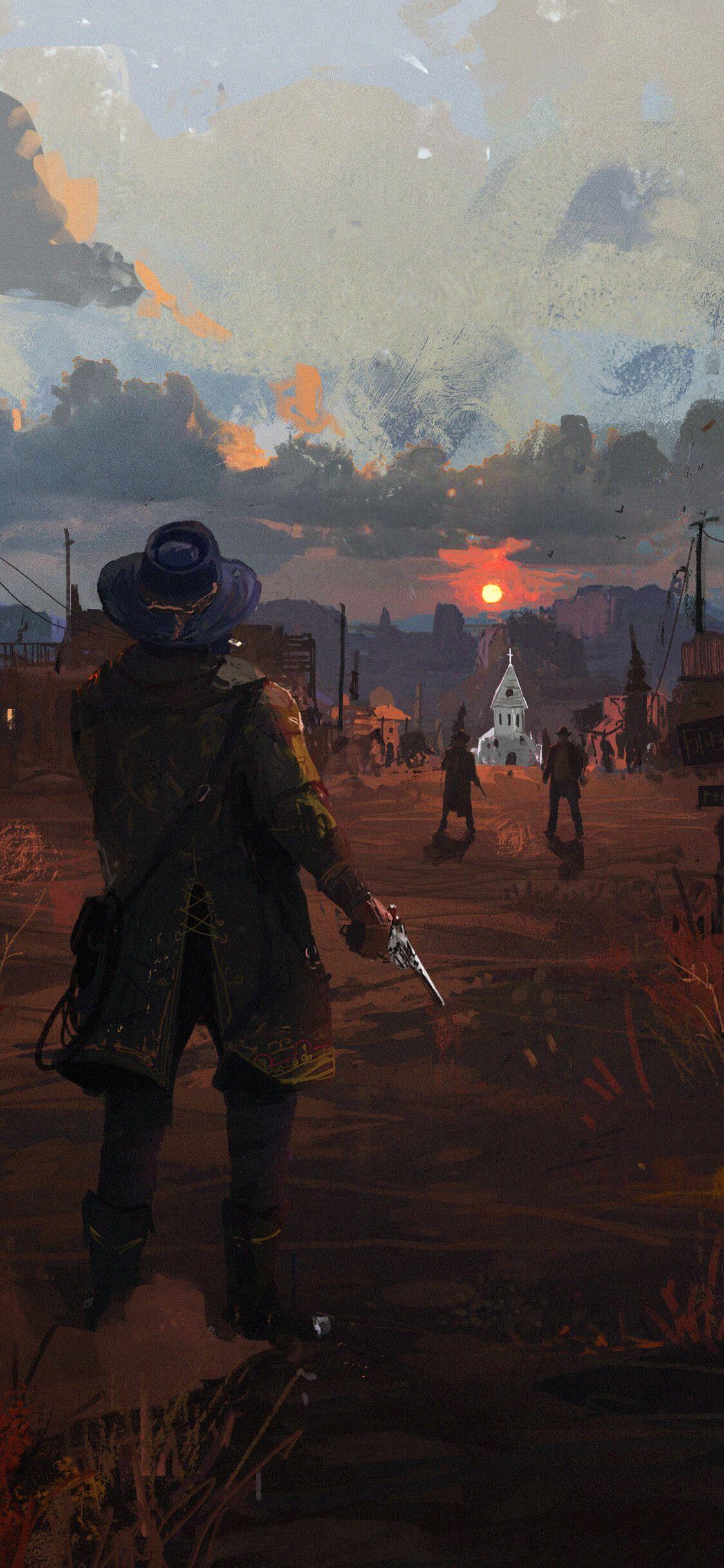 1125x2436 Red Dead Redemption 2 Digitalart 4k iPhone XS, iPhone iPhone X HD 4k Wallpaper, Image, Background, Photo and Picture