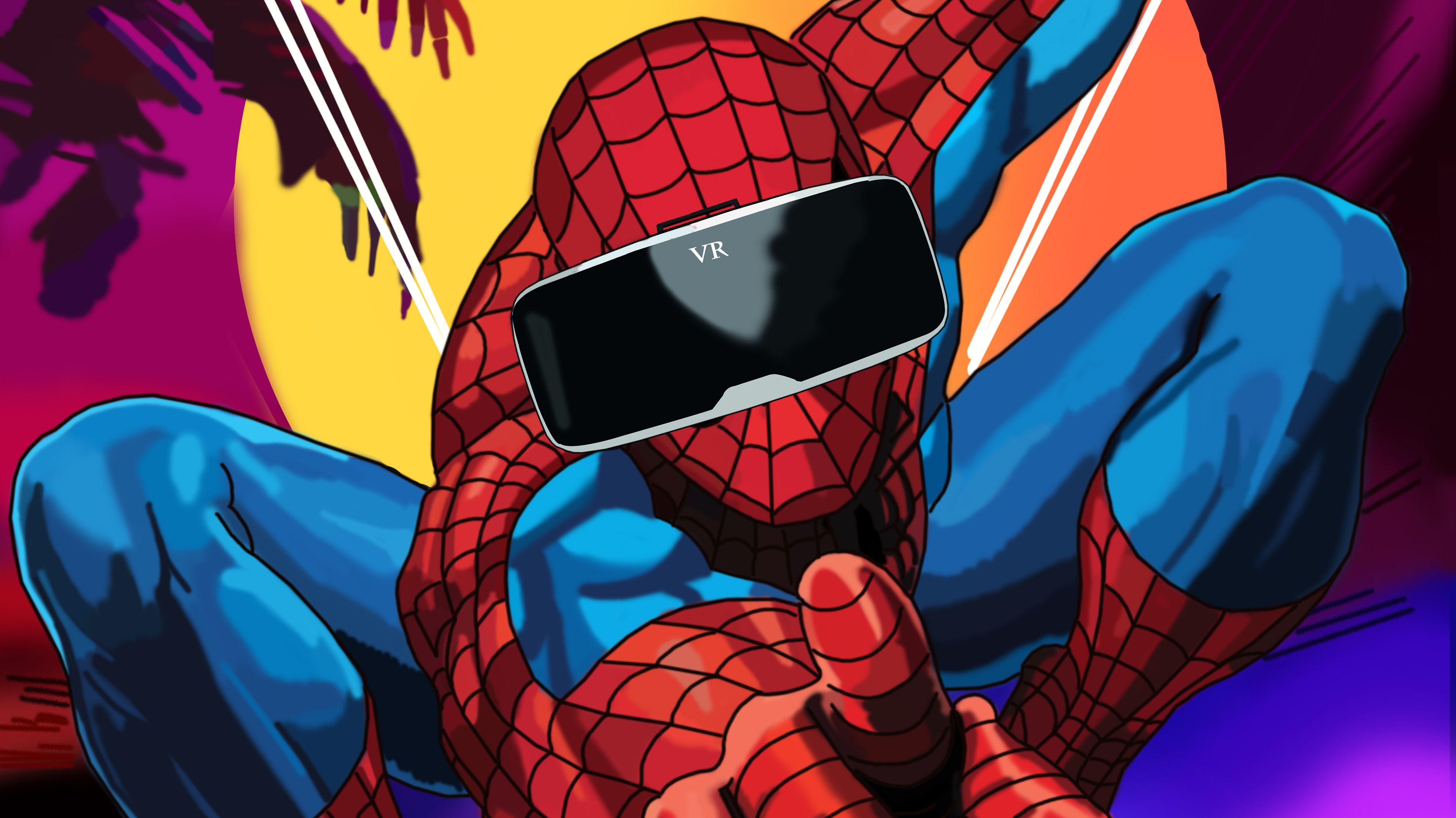 3840x2160 Spiderman Using VR Headset 4k Superheroes Wallpaper, Spiderman Wallpaper, Hd Wallpaper, Digital Art Wallpaper, Behance. Hero Wallpaper, Art Wallpaper, Artwork