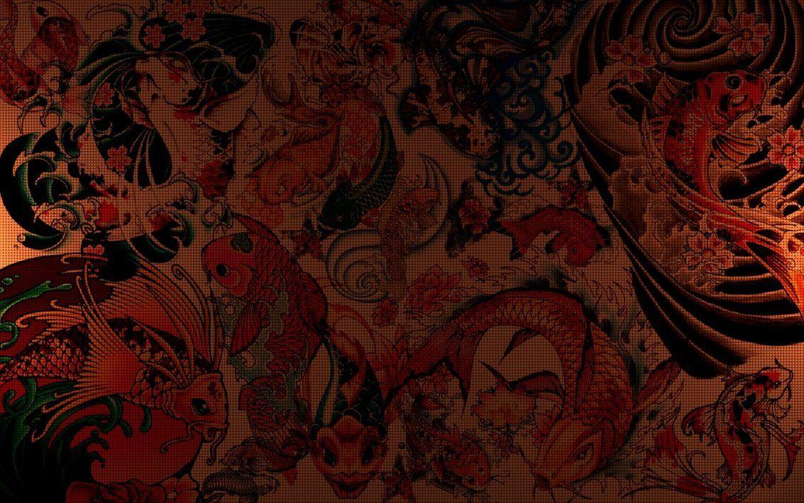 1131x707 koi wallpaper