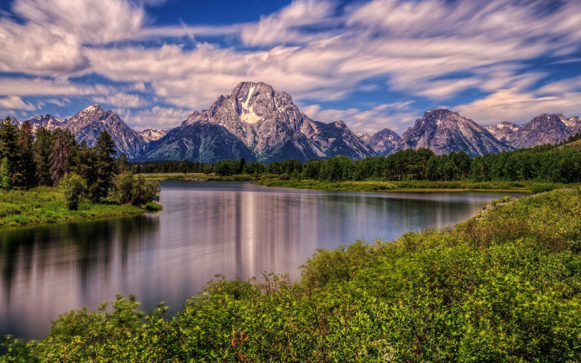 1920x1200 Mountain Landscape Wallpaper HD Wyoming Usa :