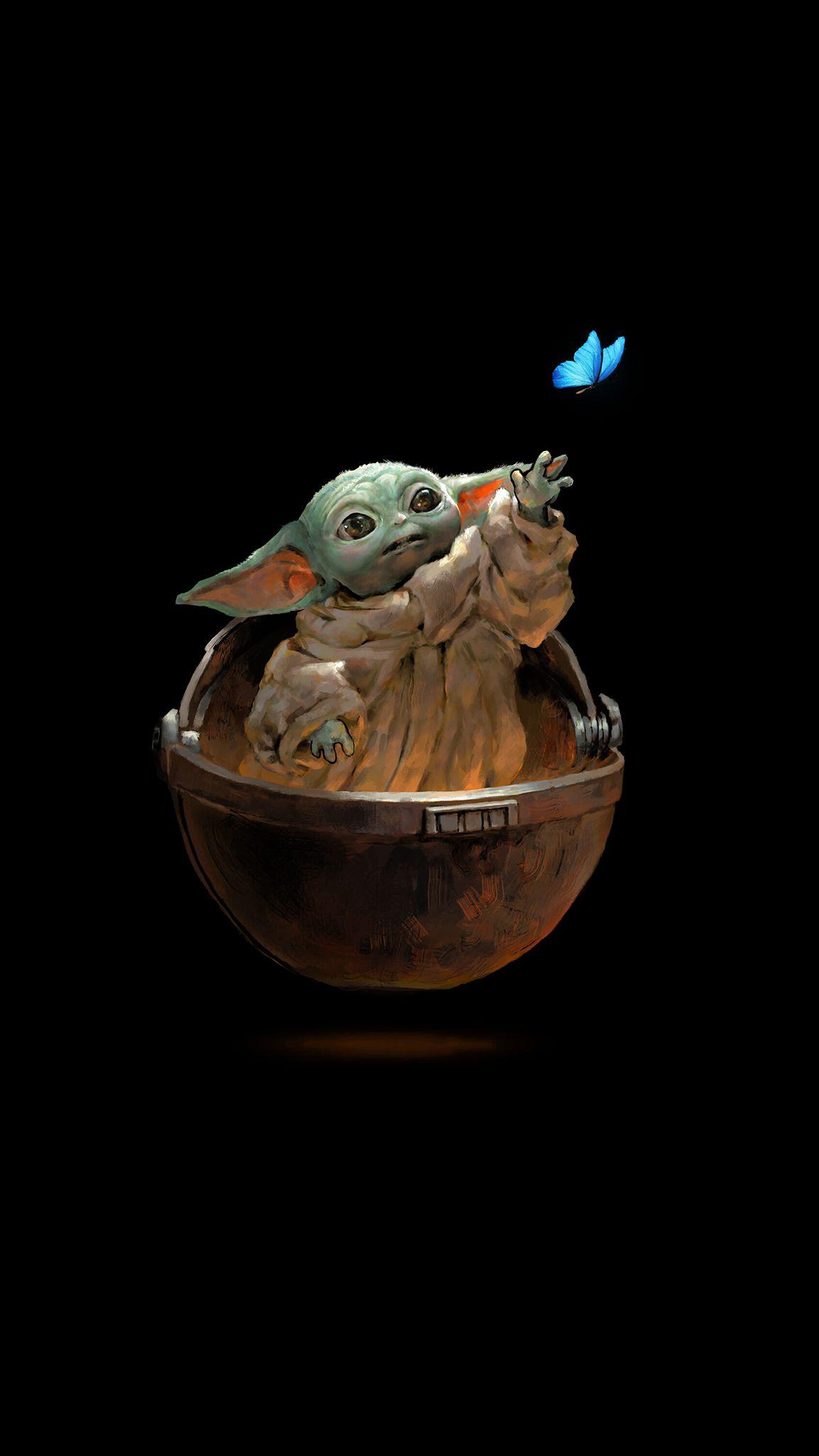 1152x2047 The child Baby Yoda background wallpaper